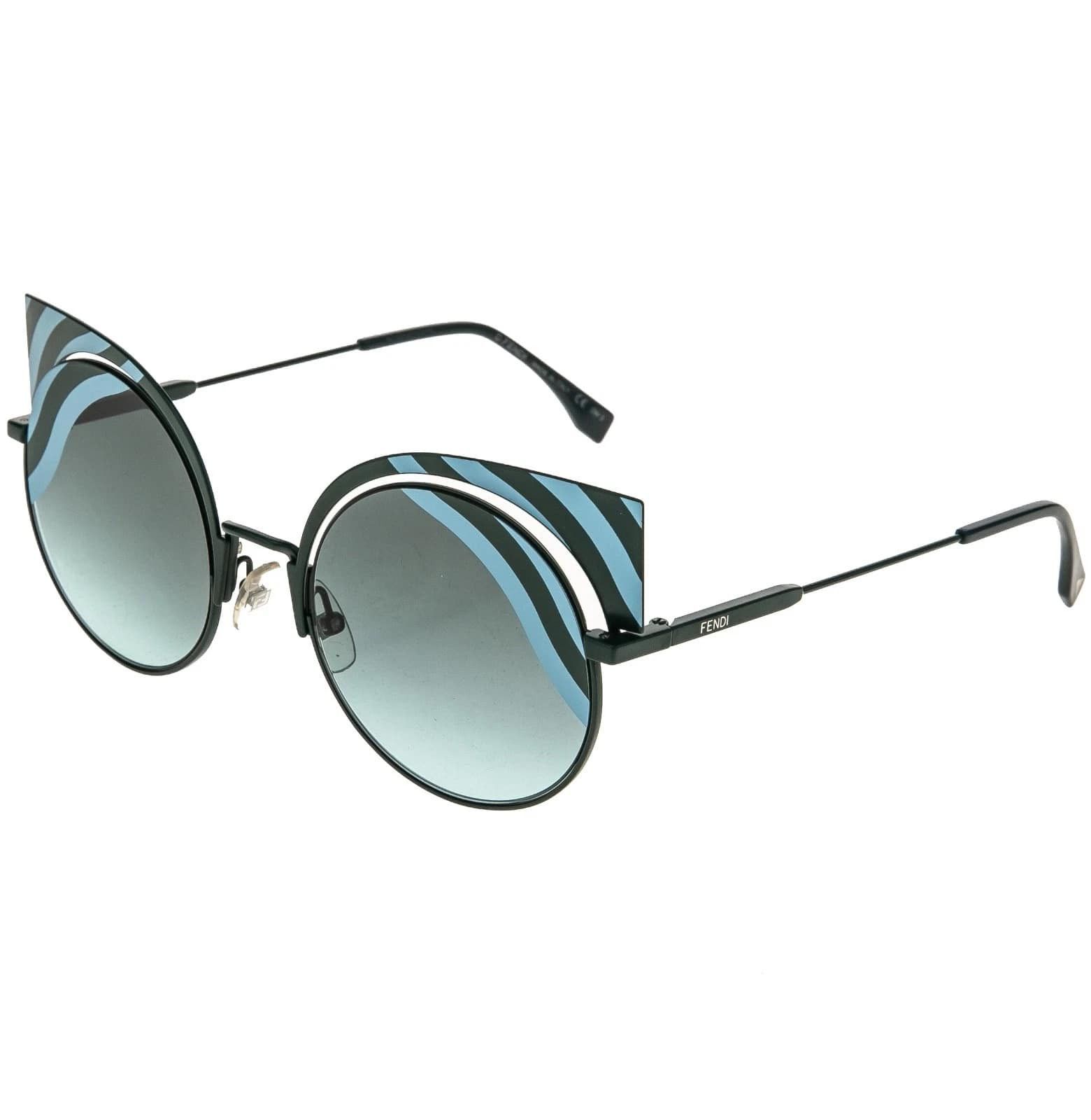 Fendi FENDI HYPNOSHINE FF0215S Green Blue Fashion Sunglass 0215 Size ONE SIZE - 3 Thumbnail