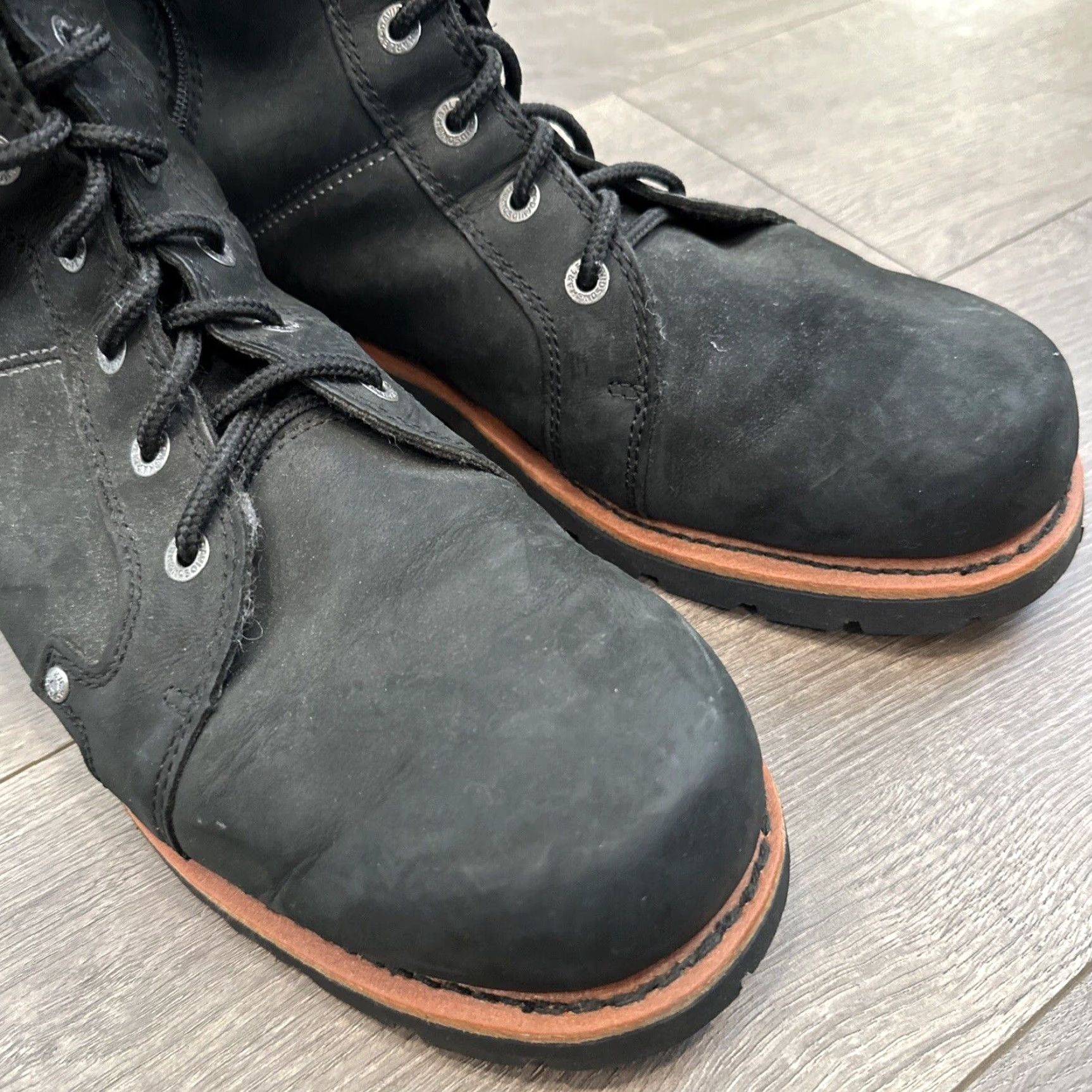 Harley Davidson VINTAGE Harley-Davidson Wickson Mens Boots Leather Black 13 M US Rare Boots Size US 12 / EU 45 - 2 Thumbnail