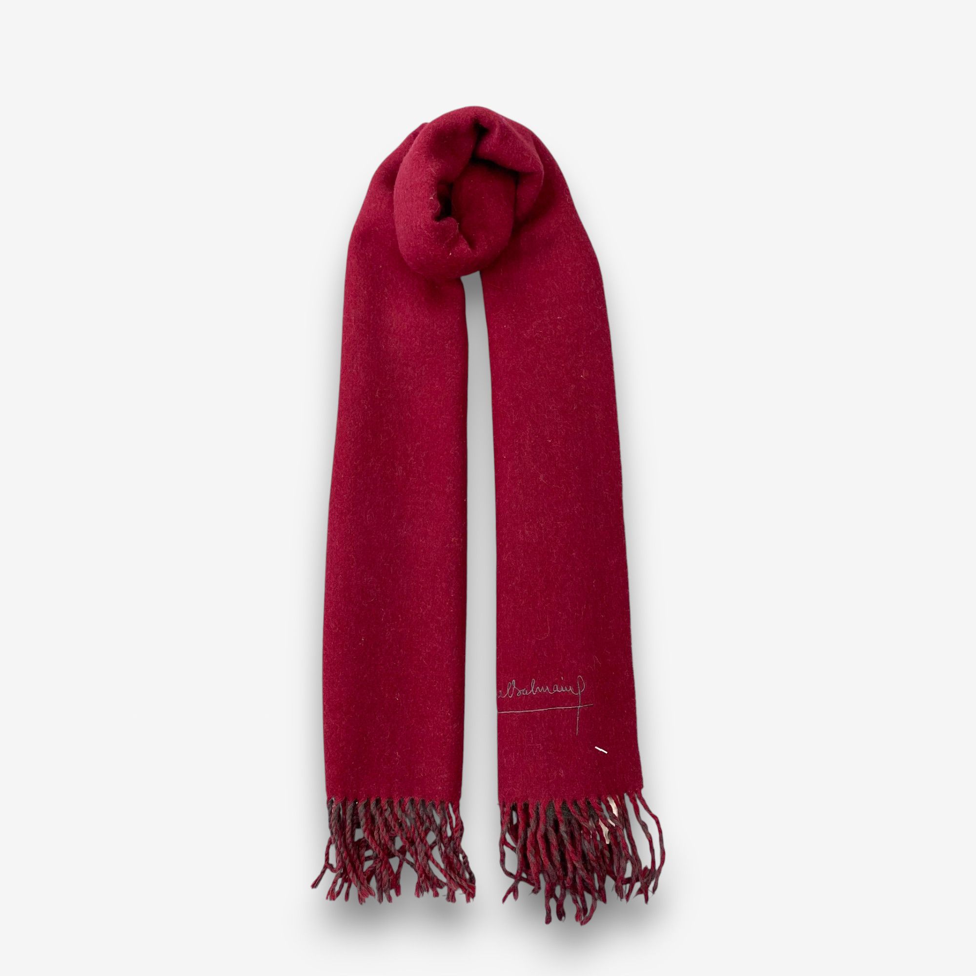Pierre Balmain Vintage Pierre Balmain Scarf Muffler Wool Fringe Scarves Size ONE SIZE - 1 Thumbnail