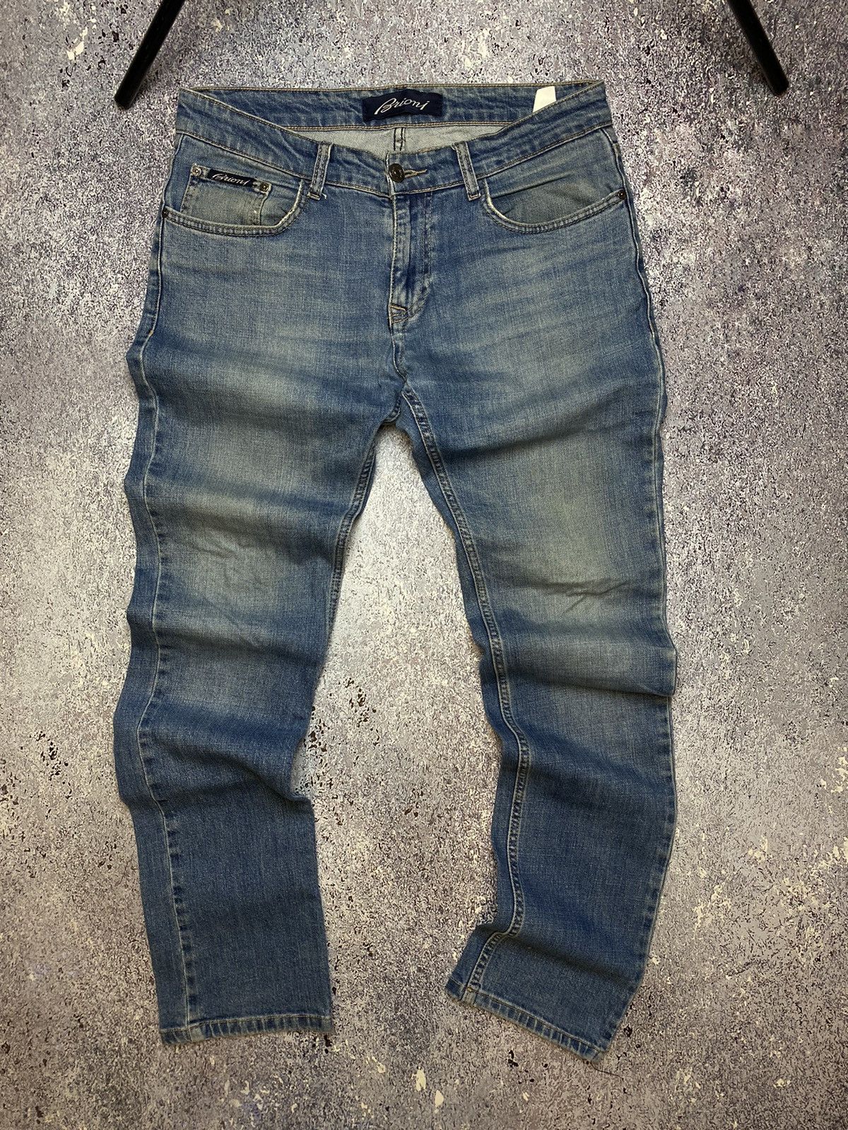 Brioni × Vintage 💥Y2K BRIONI DENIM JEANS Size US 33 - 2 Thumbnail
