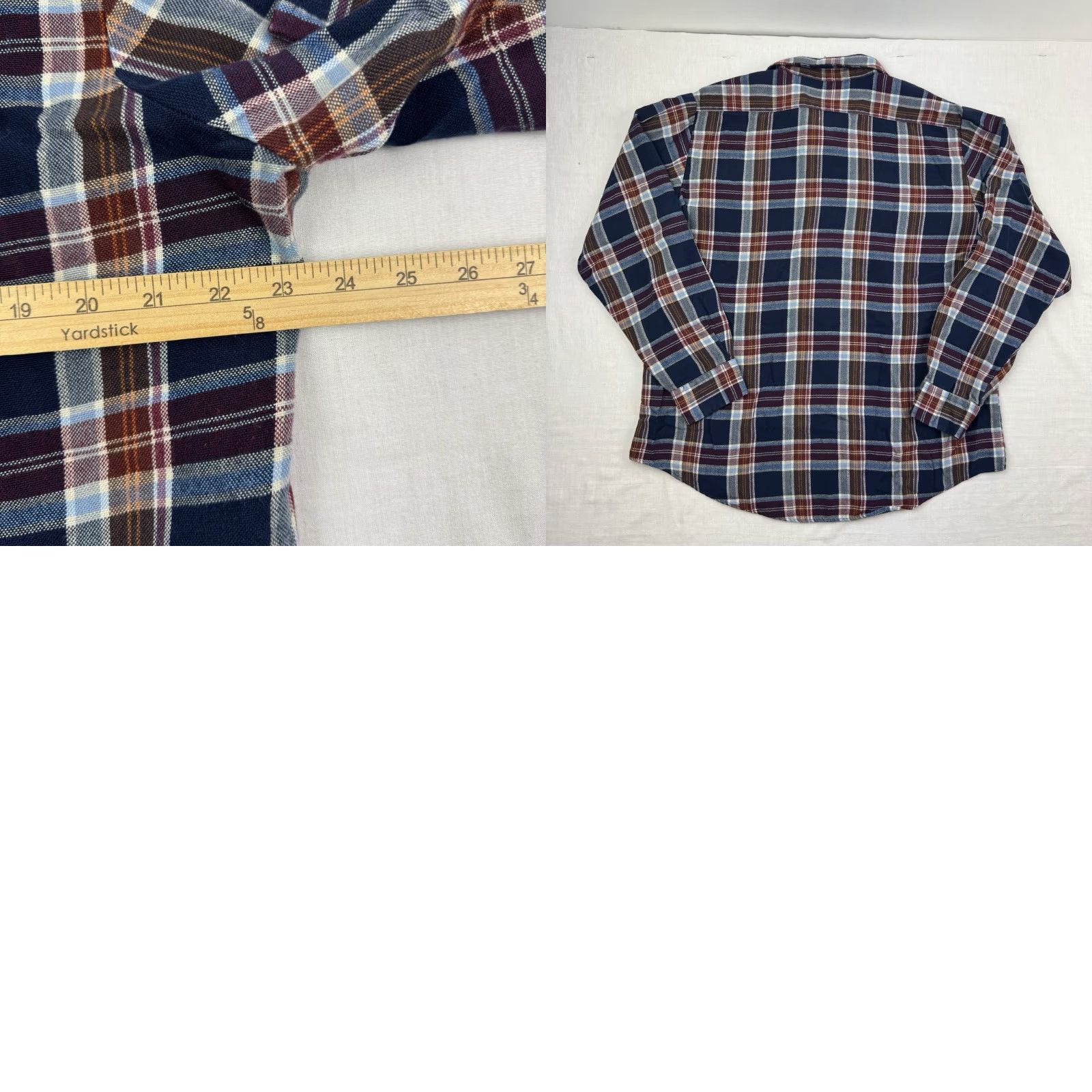 Sears VINTAGE Sears Flannel Shirt Adult XL Tall Plaid 1980s Hipster Blue Long Sleeve Button-Up Mens XLT Size US XL / EU 56 / 4 - 8 Thumbnail