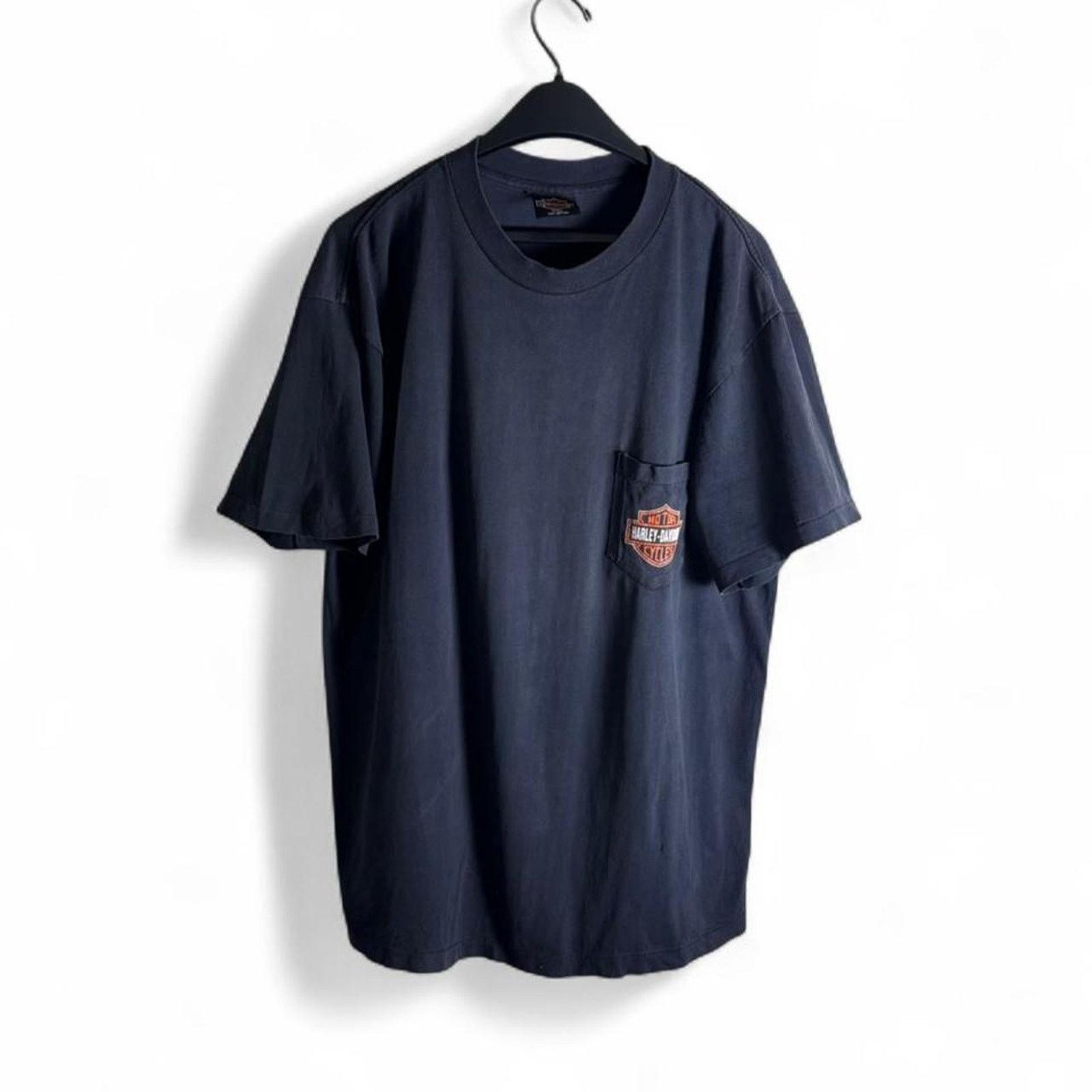 Harley Davidson Vintage harley davidson sun faded black pocket t-shirt usa Size US XXL / EU 58 / 5 - 1 Thumbnail