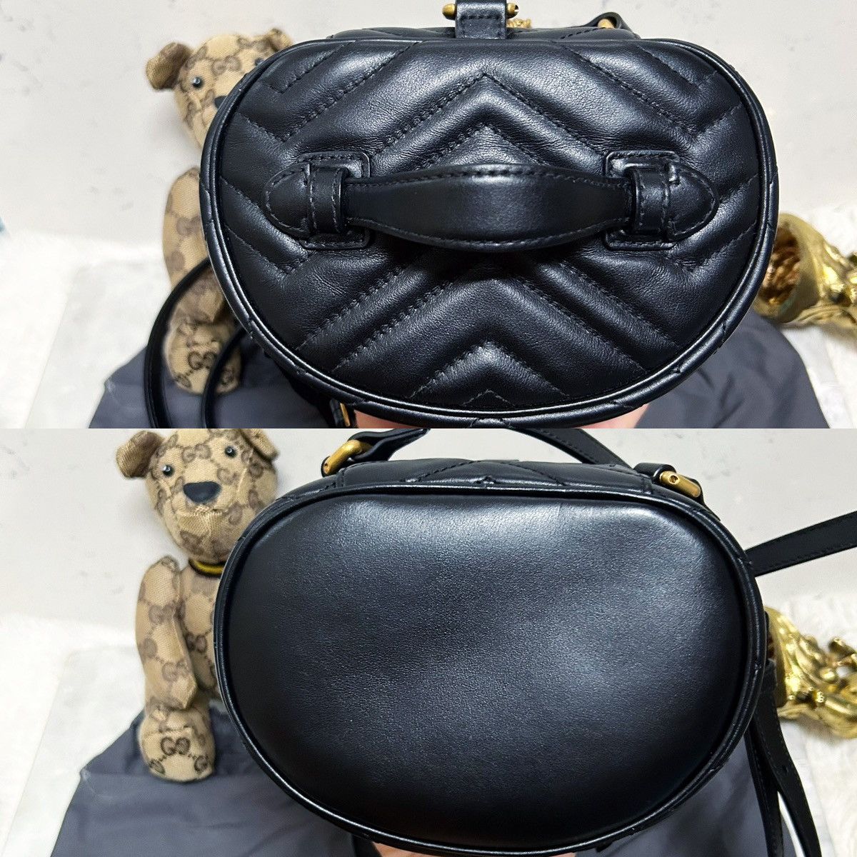 Gucci Authentic Gucci Matelasse Chevron GG Marmont Top Handle Bag Size ONE SIZE - 8 Thumbnail