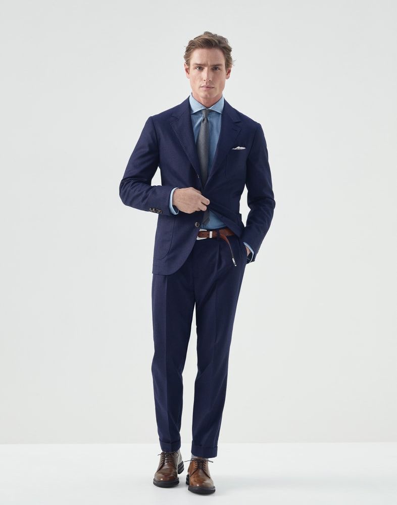 Brunello Cucinelli Suits in Navy Size 46R - 2 Thumbnail