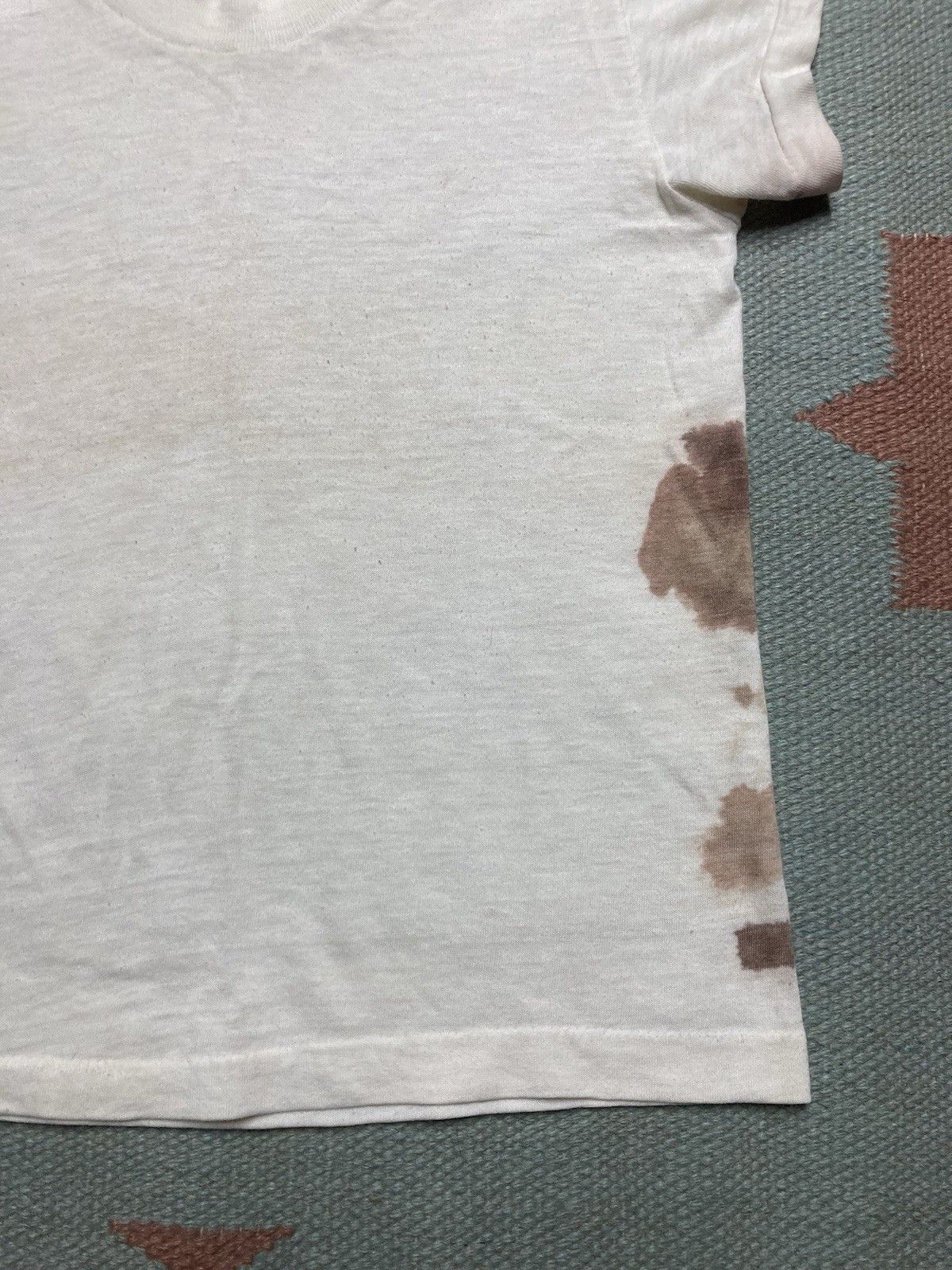 Vintage 70s blank white t shirt fruit of loom boy 10 womens baby tee Size XXS / US 00 / IT 34 - 3 Thumbnail