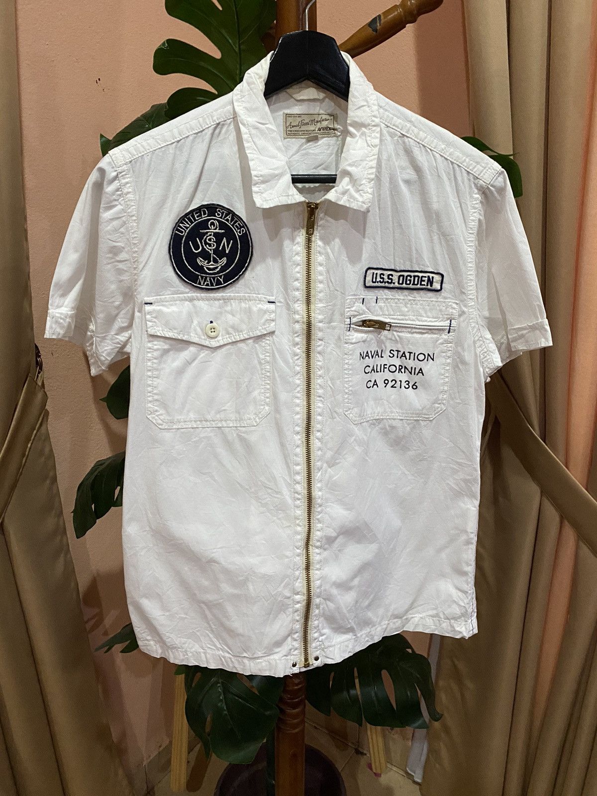 Avirex VINTAGE AVIREX US NAVY NAVAL AIR STA ZIPPER SHIRT Size US M / EU 48-50 / 2 - 4 Thumbnail