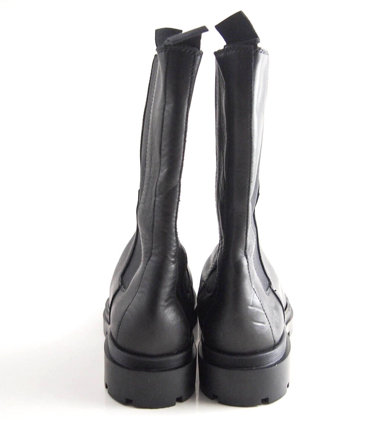 Designer Fabio Rusconi Mid Calf Boots Black Leather Womens US 9 EU 39 Size US 9 / IT 39 - 6 Thumbnail