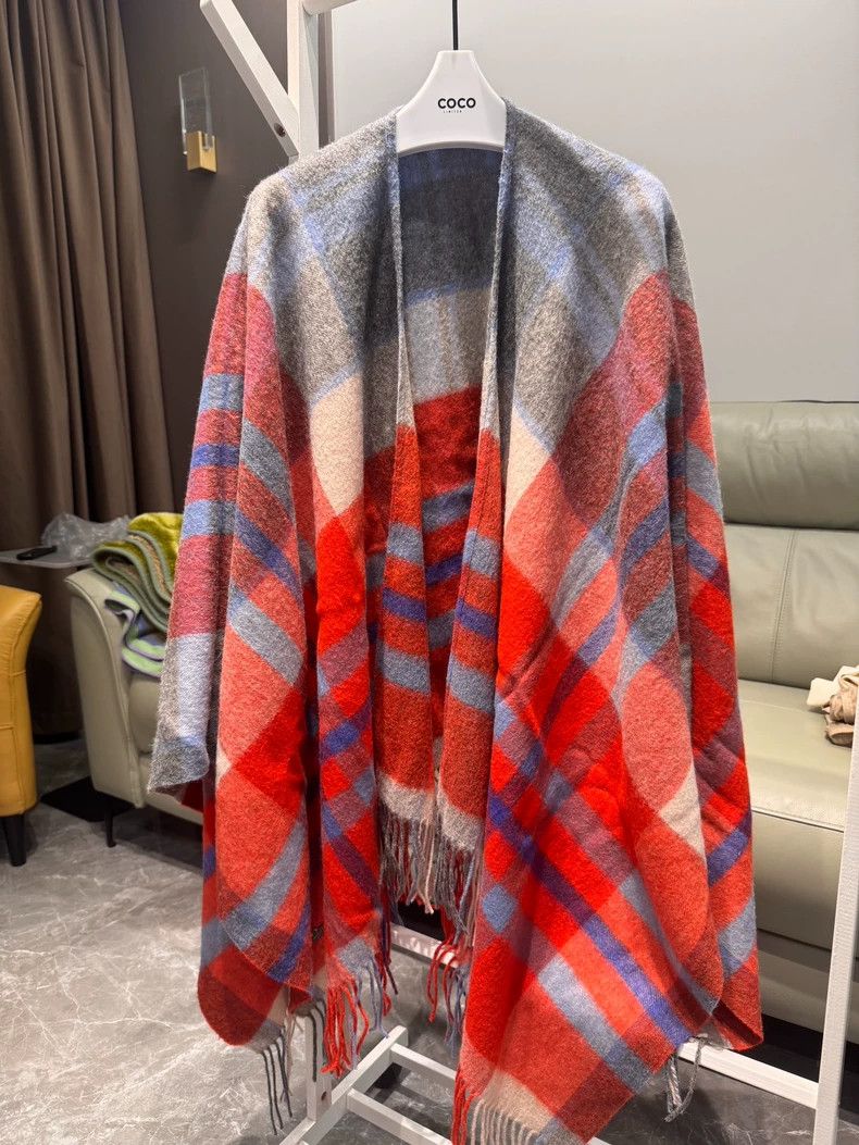 Vivienne Westwood Vivienne Westwood Wool shawl, red, gray, and blue color bl Size ONE SIZE - 1 Thumbnail
