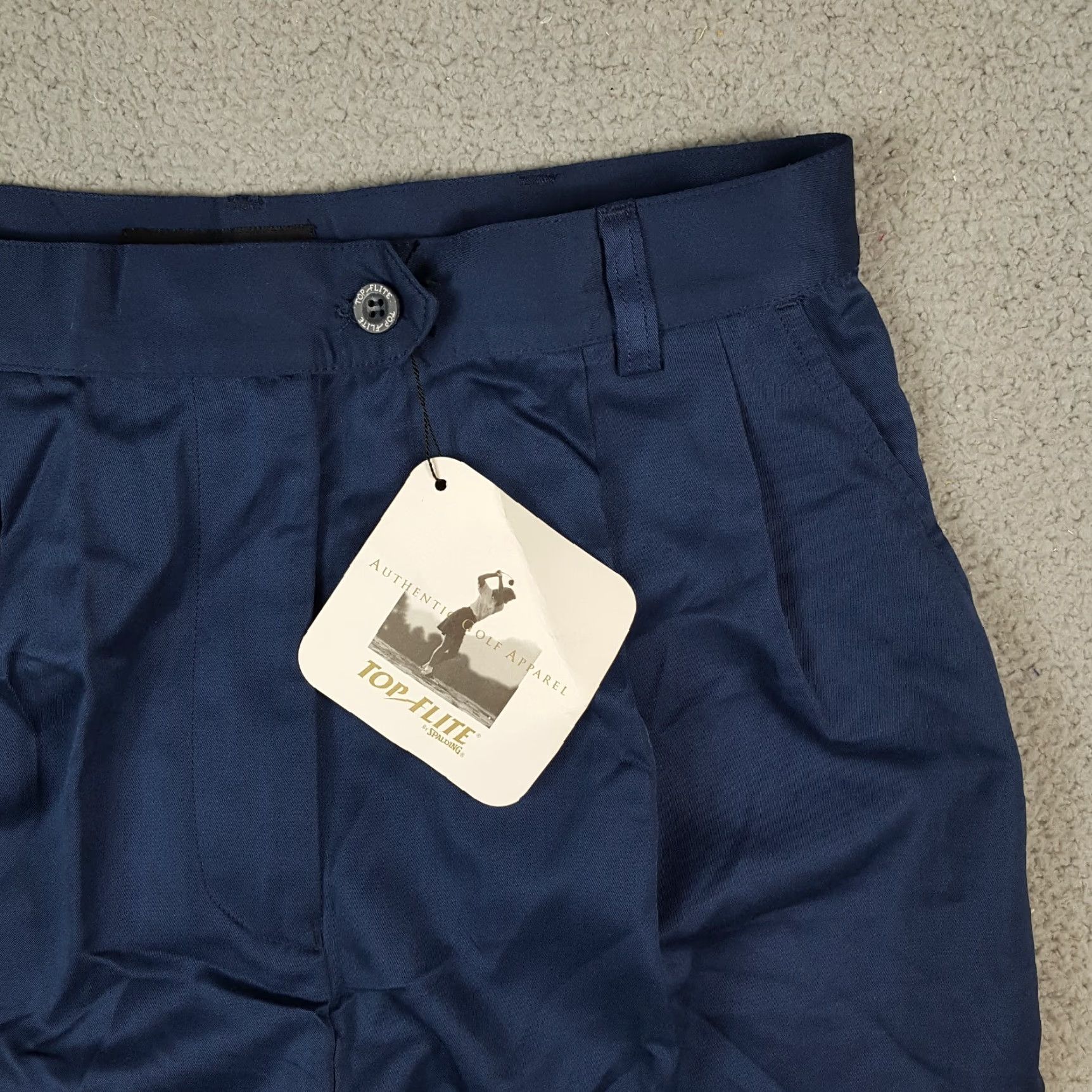 Spalding VINTAGE Spalding Women's Golf Shorts Size 12 Pleated Chino Athletic Casual Summer Navy Blue Size 34" / US 12 / IT 48 - 3 Thumbnail