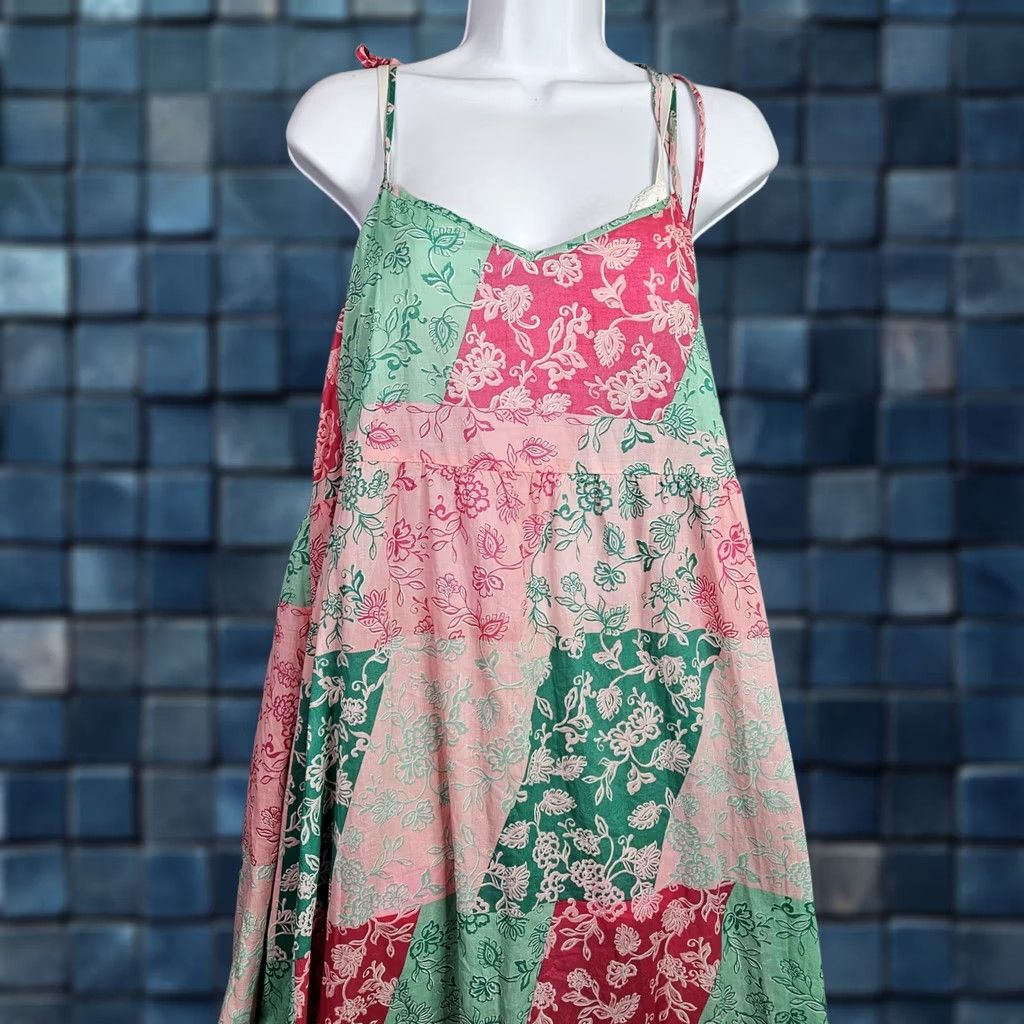 J.Crew J.CREW Women's Patchwork Floral Maxi Dress Spaghetti Strap Cover Up Size S Multicolor Size S / US 4 / IT 40 - 1 Thumbnail