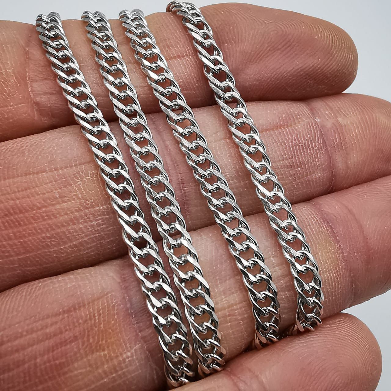 Sterling Silver Vintage Chain Necklece,925 Sterling Silver,Signed , 13,22g Size ONE SIZE - 4 Thumbnail