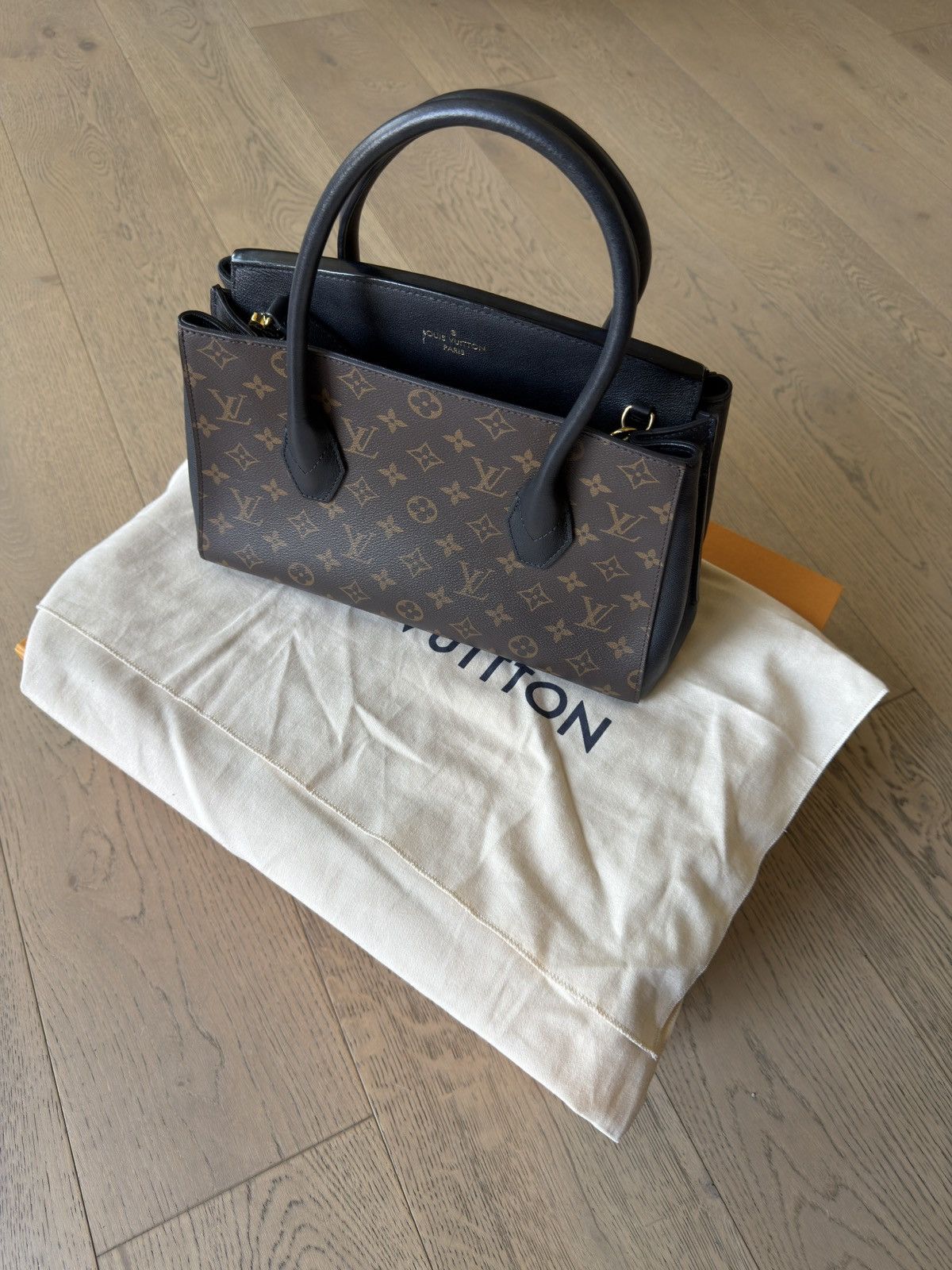 Louis Vuitton Black Louis-Vuitton Florine Tote Bag Canvas Leather Size ONE SIZE - 3 Thumbnail