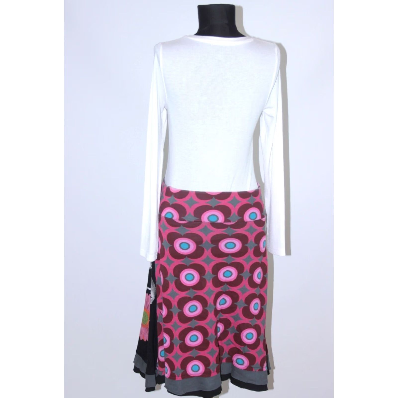 Desigual Desigual Skirt S Cotton Midi Multicoloured Womens Size 28" / US 6 / IT 42 - 5 Thumbnail