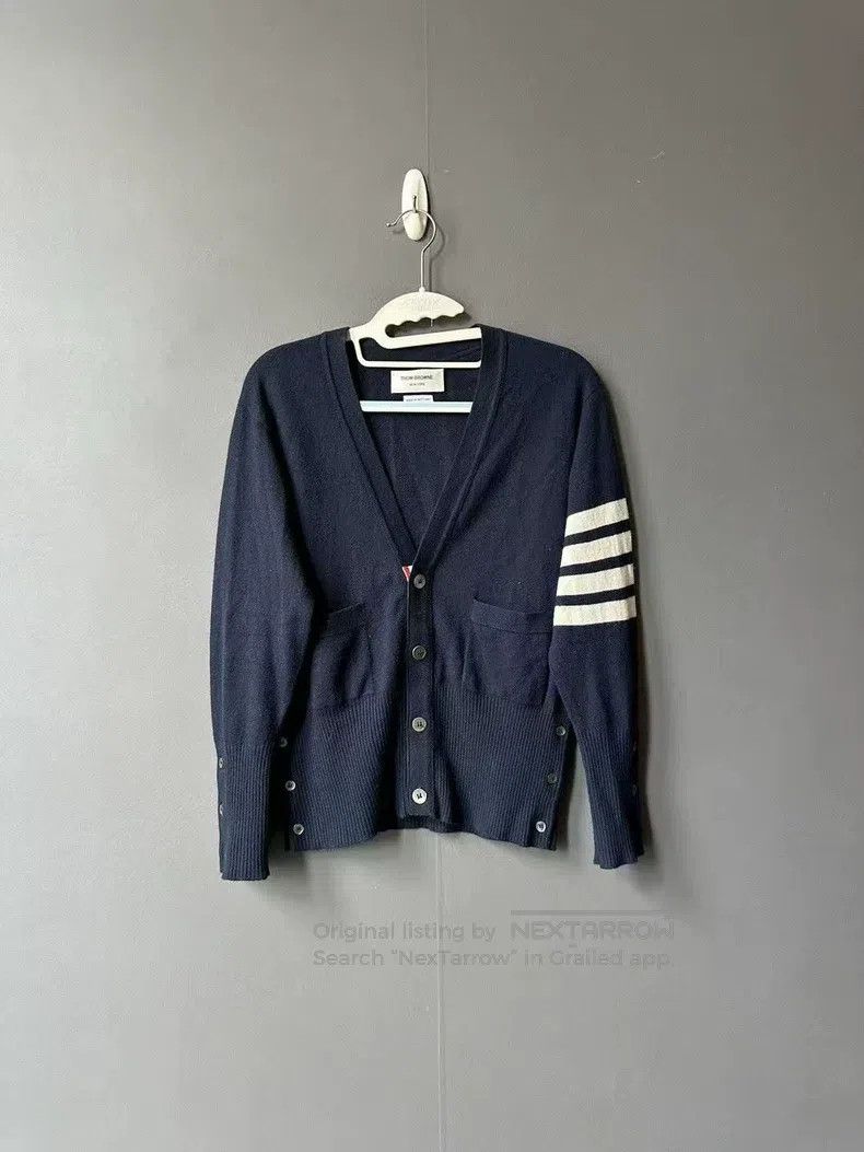 Thom Browne Thom Browne Blue cashmere cardigan Size US M / EU 48-50 / 2 - 1 Thumbnail