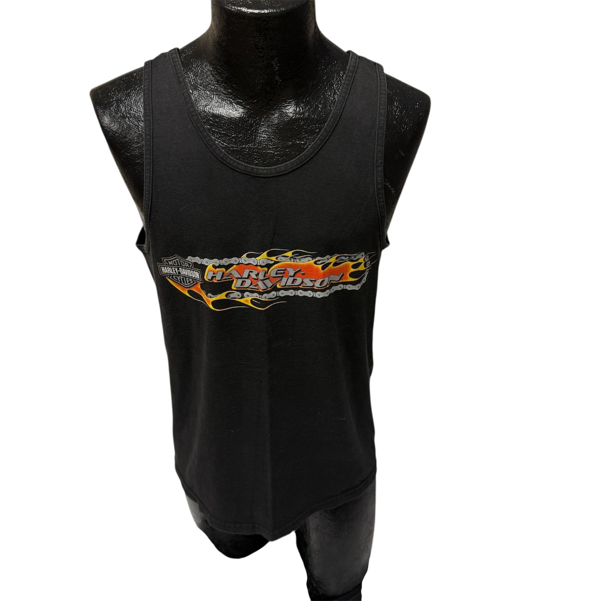 Harley Davidson Vtg Harley Davidson Motorcycles LAS VEGAS FLAMES Tank Size US M / EU 48-50 / 2 - 11 Thumbnail