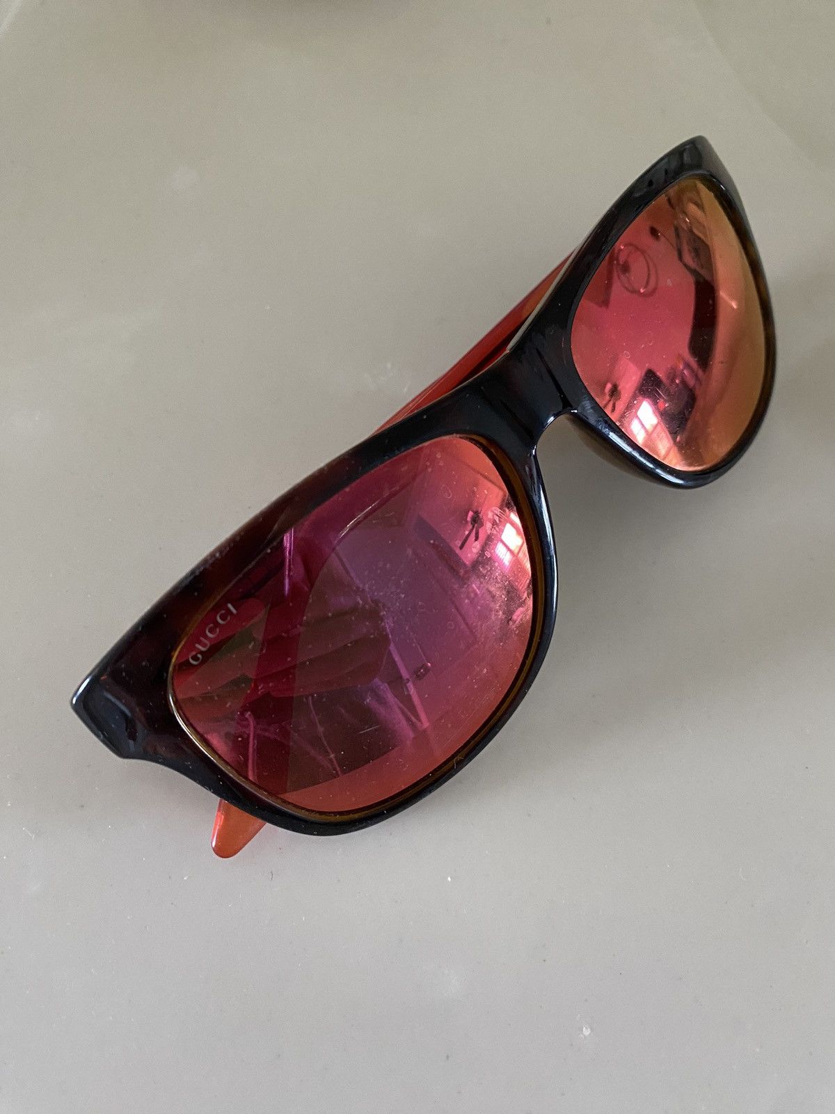 Gucci × Vintage Gucci Rectangular Framed Sunglasses Size ONE SIZE - 2 Thumbnail