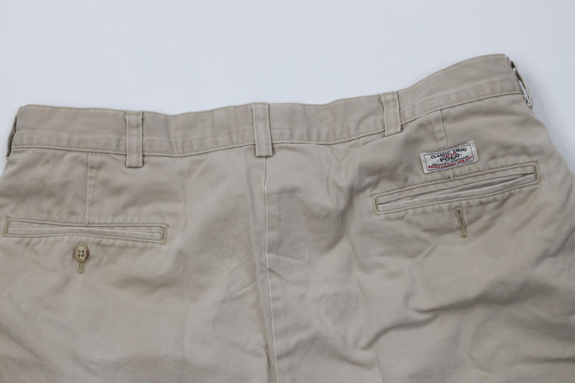 Polo Ralph Lauren Vintage 90s Ralph Lauren Above Knee Golf Chino Shorts Beige Size US 36 / EU 52 - 11 Thumbnail