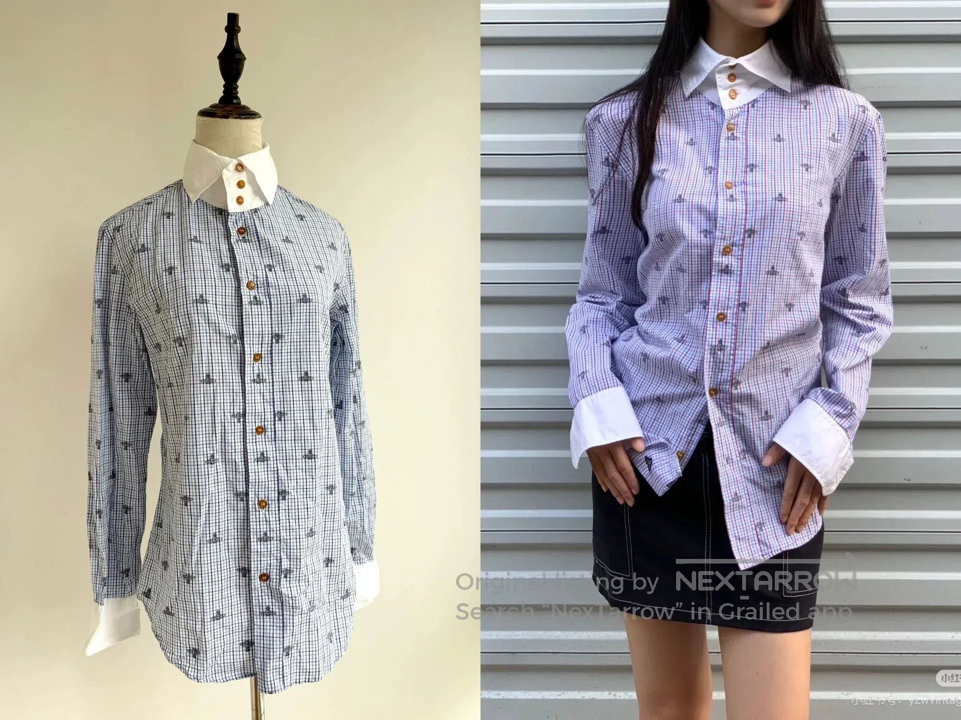 Vivienne Westwood vivienne westwood blue checkered saturn shirt. Size XL / US 12-14 / IT 48-50 - 1 Thumbnail