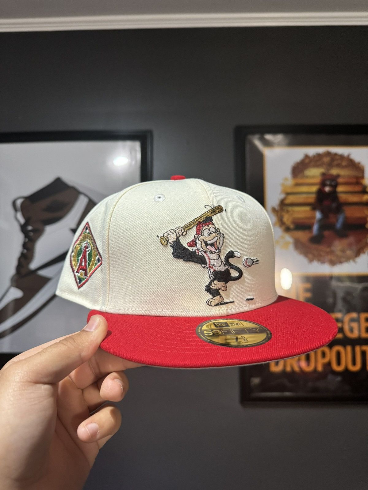 image of Myfitteds x New Era (7 5/8) Los Angeles Angels Of Anaheim in Offwhite, Men's