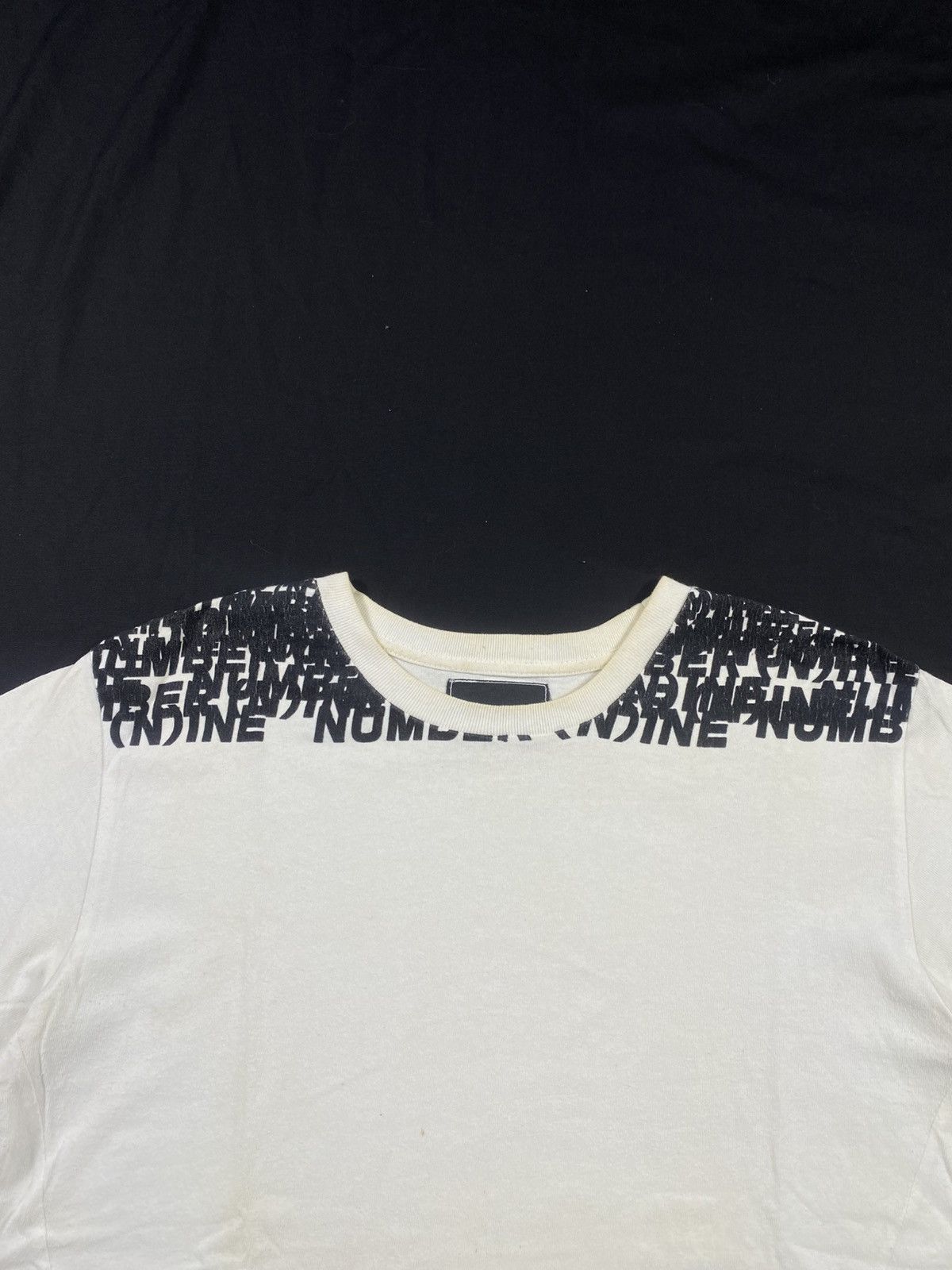 Number (N)ine Number (N)ine Denim White Tshirt Size US L / EU 52-54 / 3 - 5 Thumbnail