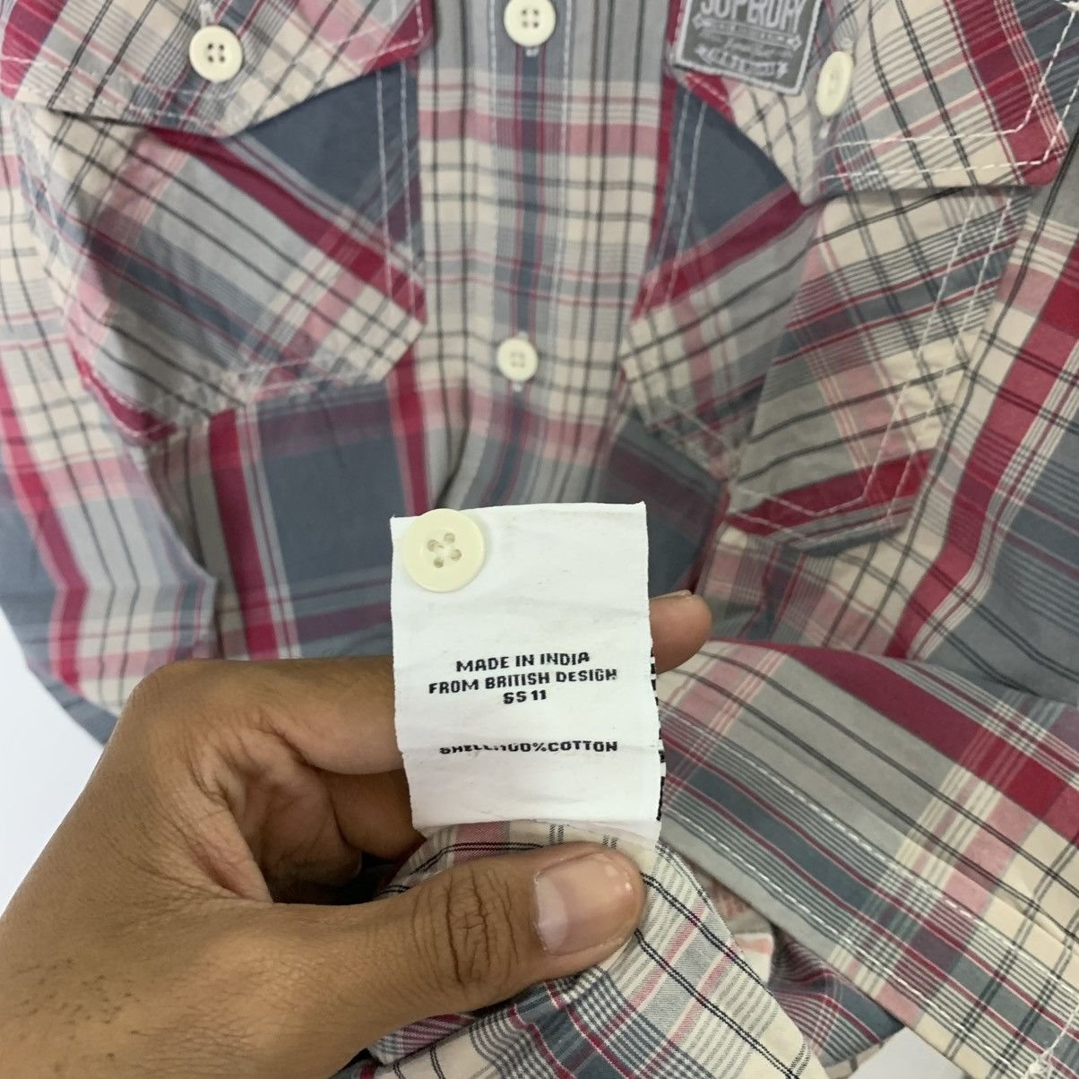 Superdry SUPER DRY plaid two pocket shortsleeve button shirt Size US L / EU 52-54 / 3 - 6 Thumbnail