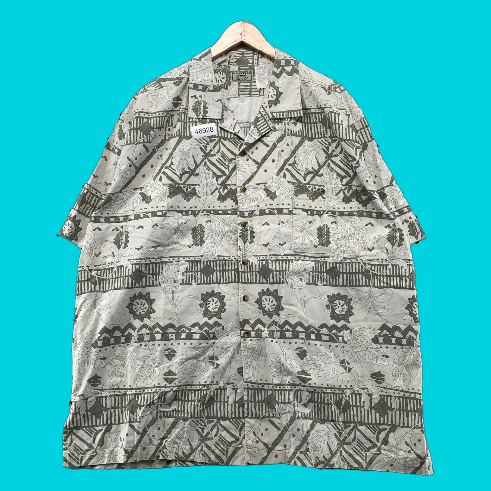 Vintage VINTAGE Weekender Button Shirt Mens 2XL Green Cotton Rayon Camp Aloha Size US XXL / EU 58 / 5 - 1 Thumbnail