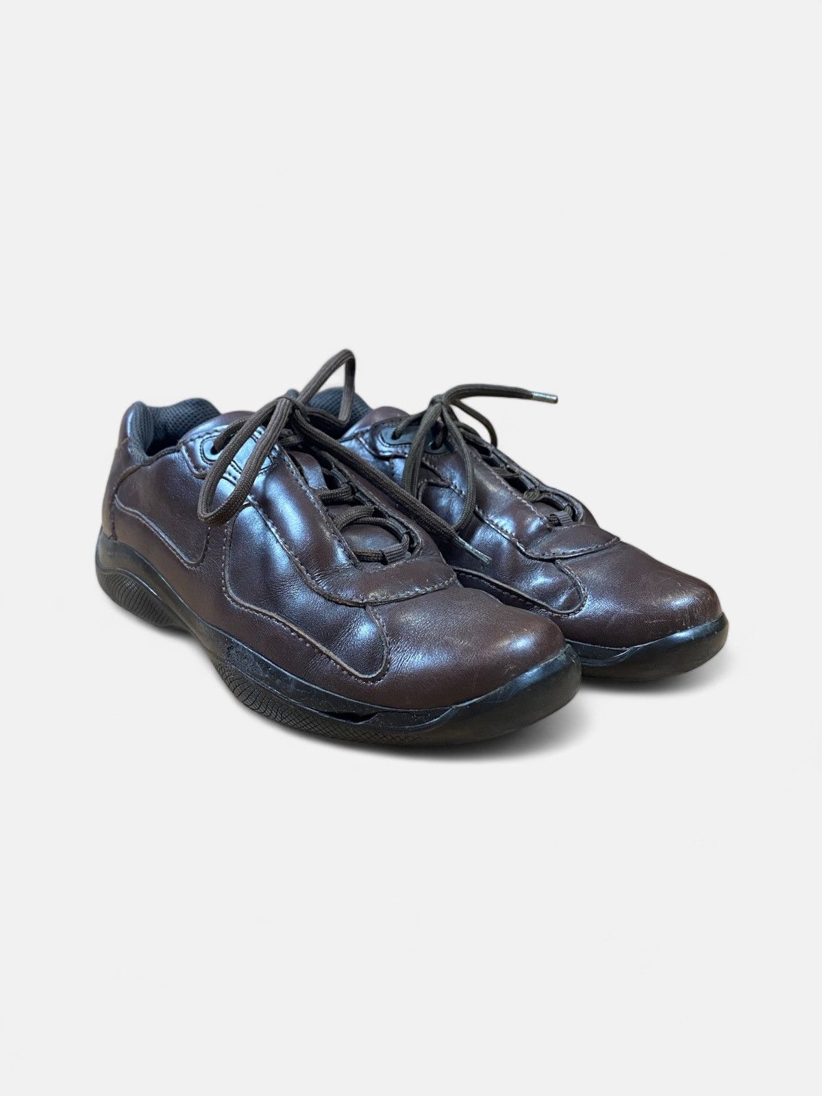 image of Prada - Leather American Cup Shoes in Black, Men's (Size 7)