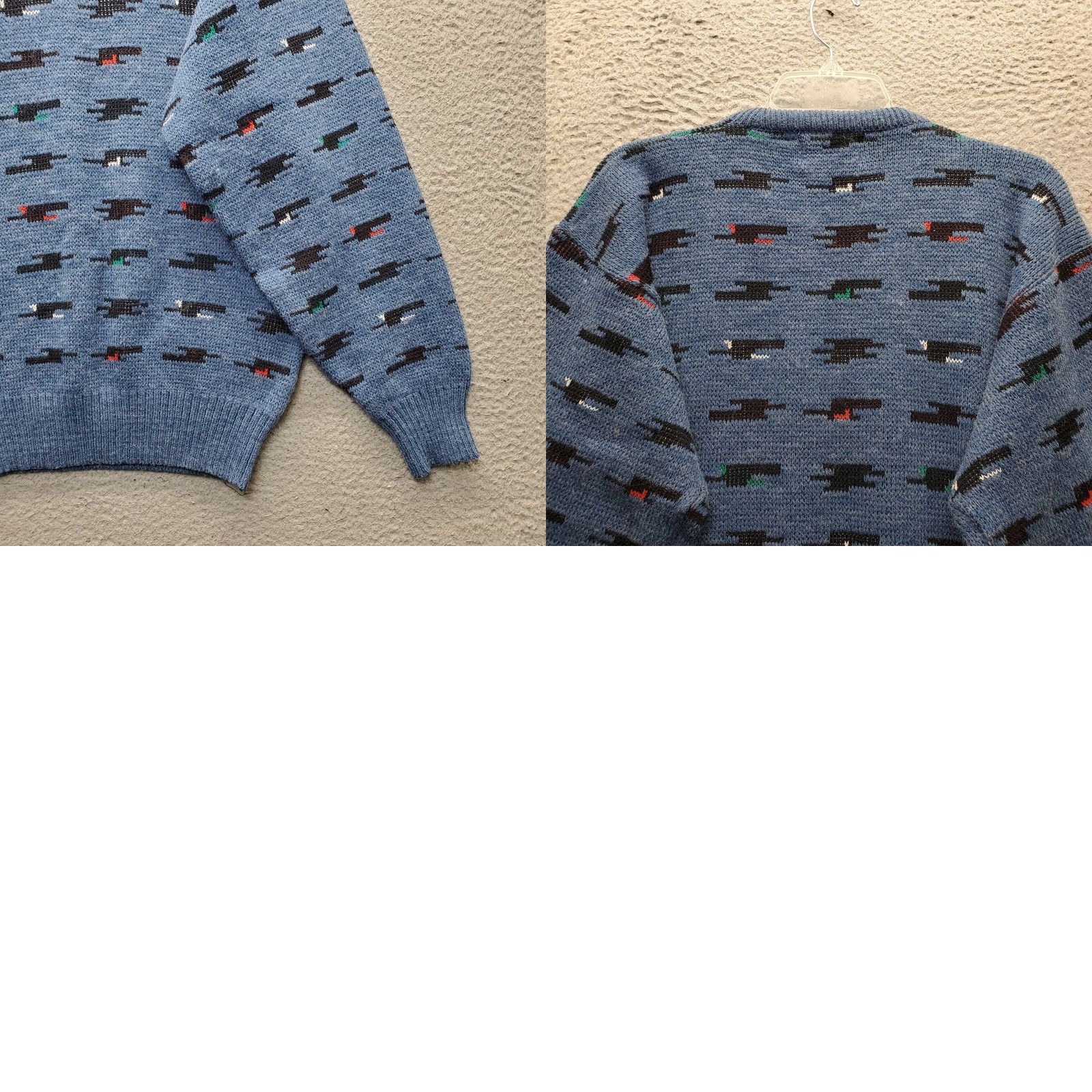 Vintage VINTAGE Voyager Sweater Mens M Multi Geometric 3D Knit Wool Blend Crewneck Size M Mens Size US M / EU 48-50 / 2 - 8 Thumbnail
