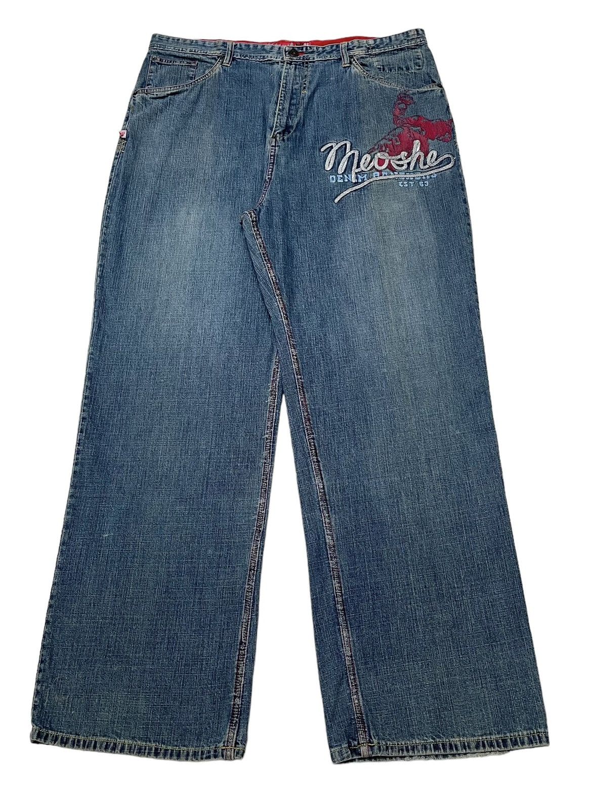 Designer × Japanese Brand × Vintage Vintage Japanese Brand Meoshe Baggy Jeans 2000s Size US 40 / EU 56 - 1 Thumbnail