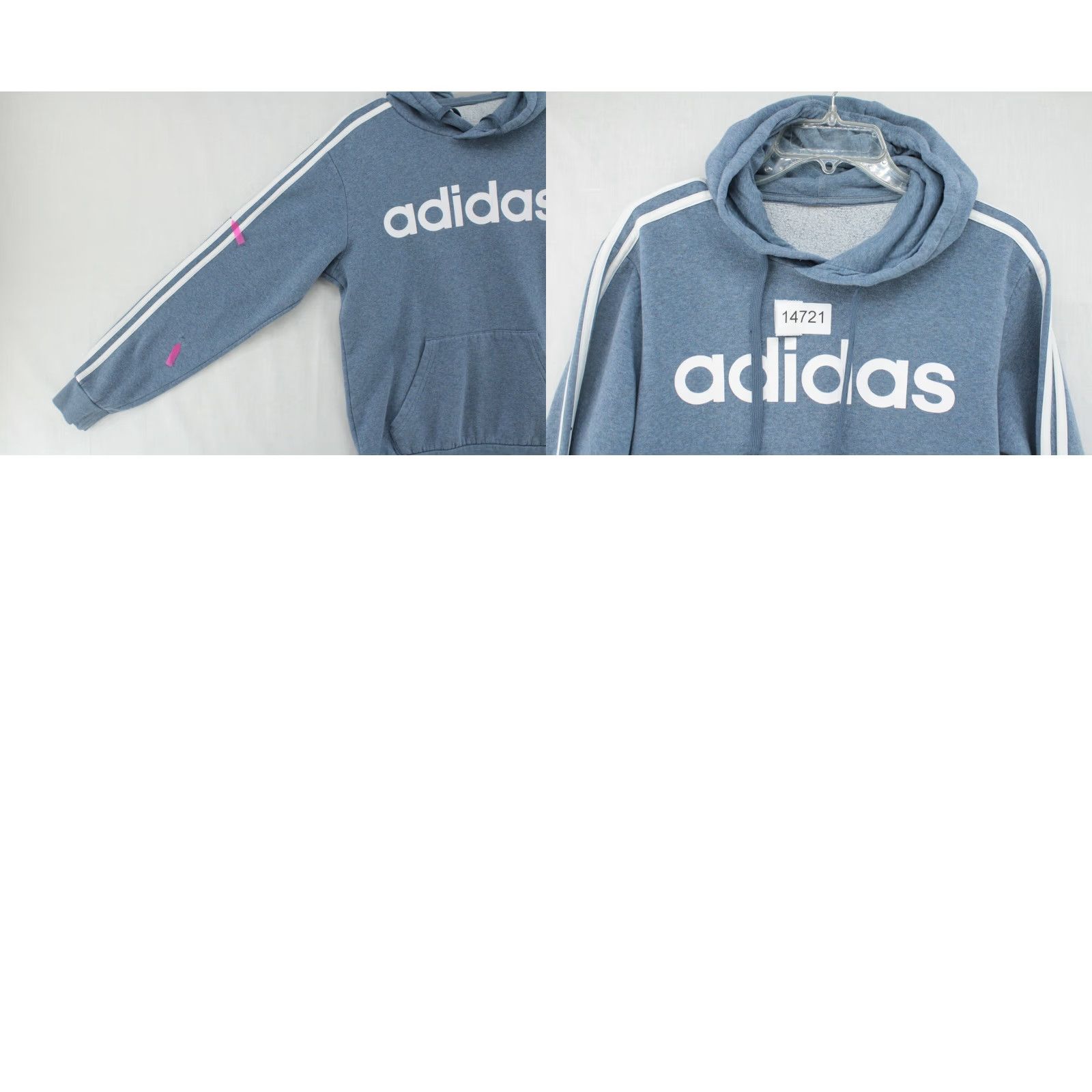 Adidas Adidas Hoodie Men’s Small Blue Pullover Sweatshirt Stretch Original 3 Stripes Shirt Logo Pocket Hooded Size US S / EU 44-46 / 1 - 8 Thumbnail