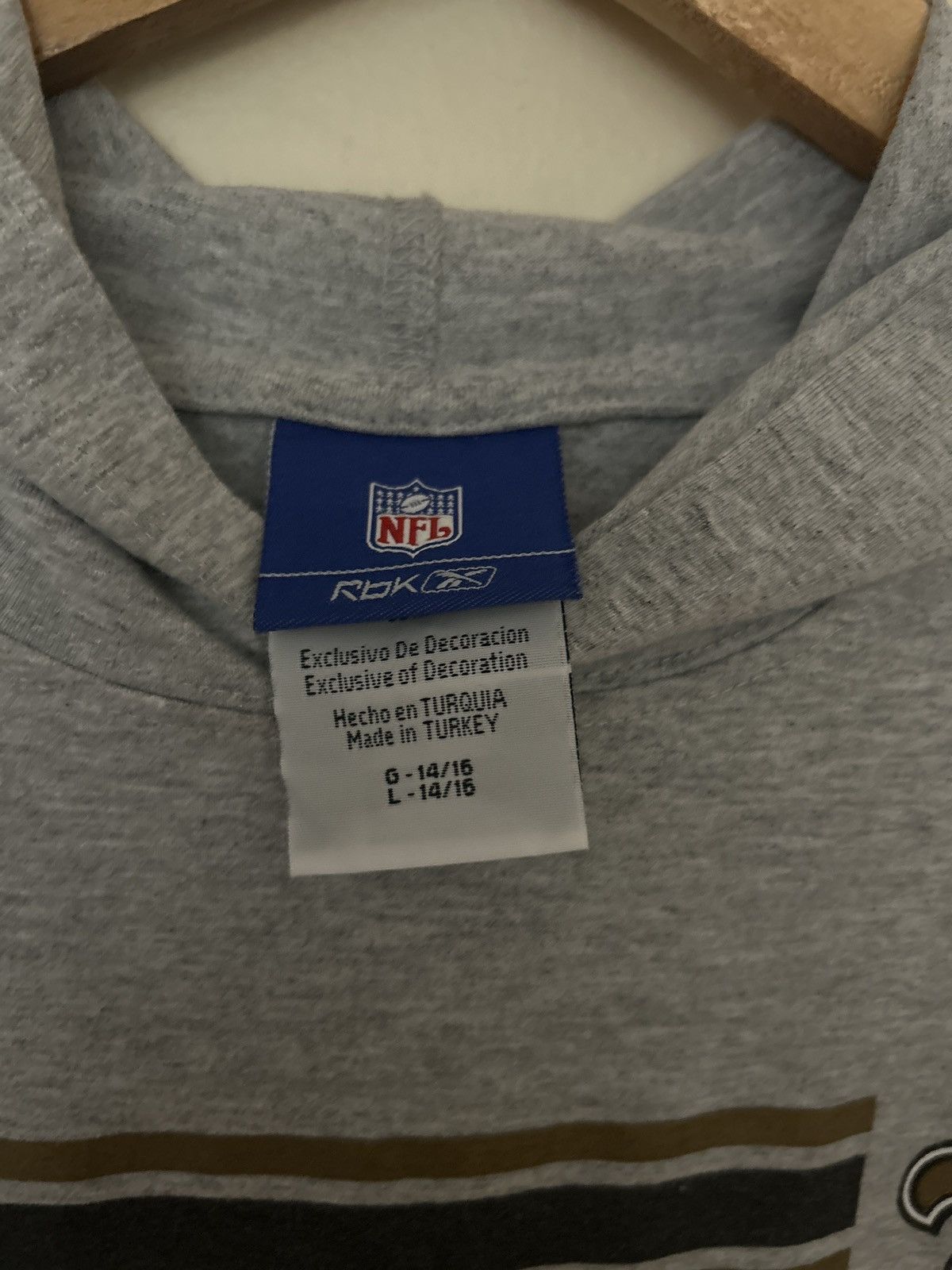 NFL × Vintage Vintage NFL New Orleans saints hooded long sleeve Size US L / EU 52-54 / 3 - 6 Thumbnail