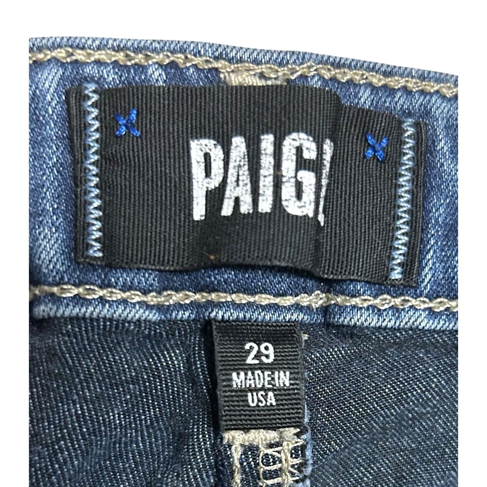 Paige Paige Verdugo Ankle Ultra Skinny Jeans Women's Size 29 Blue Denim 29"x27" Pants Jeans Slimming Stretch 5-Pocket Mid Rise Size 29" - 5 Thumbnail