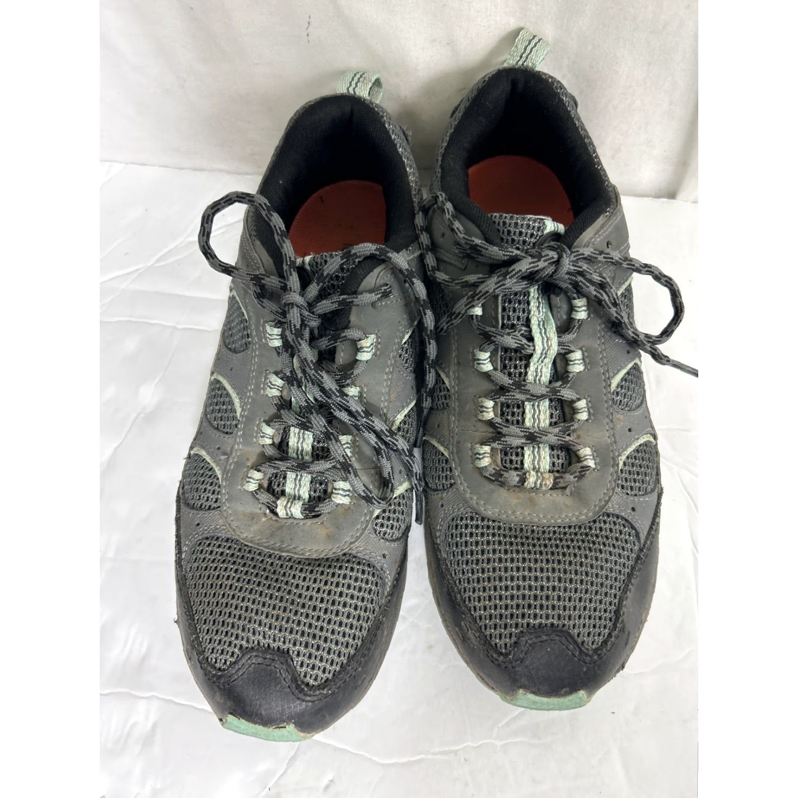 Merrell Merrell Sneaker Women Castle Rock/Lagoon Gray Teal Lace Up Mid Top Hiking Outdoor Shoe 9 US 40 EU Mens? Size US 9 / IT 39 - 7 Thumbnail
