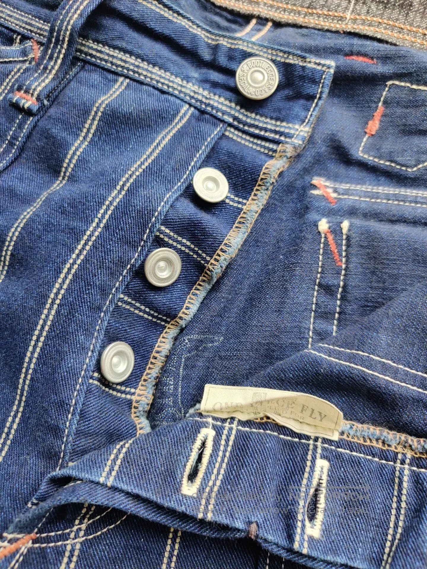 Freewheelers Bootleggers Longshoreman Denim Pants. Size US 30 / EU 46 - 6 Thumbnail