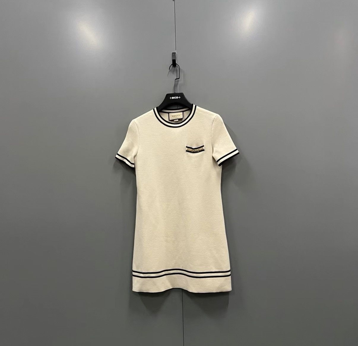 Gucci Gucci GG jacquard wool crew neck short-sleeve dress J41 Size S / US 4 / IT 40 - 1 Thumbnail