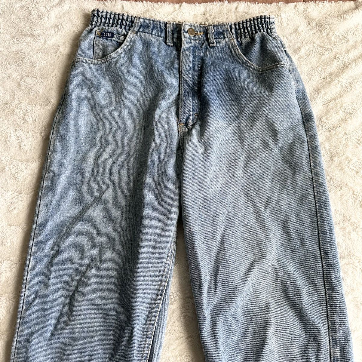 Lee Vintage Lee Jeans Womens 12 (30x30) Blue Vtg Bare Back Faded Size 30" / US 8 / IT 44 - 4 Thumbnail