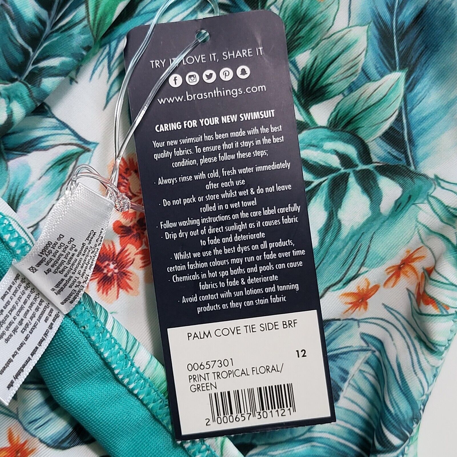 Other NWT BLUE RUBY Palm Cove Tropical Bikini Bottom Women Size 12 Size XL / US 12-14 / IT 48-50 - 2 Thumbnail