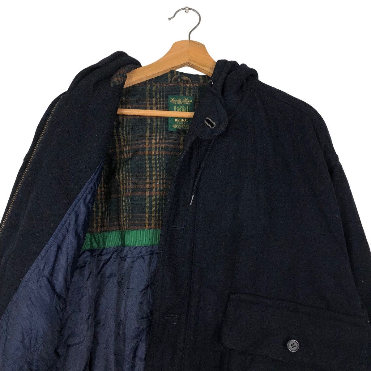 Issey Miyake 🔥Vintage Wool Bomber Jacket Be-Hot Blanket Lining Tartan Size US L / EU 52-54 / 3 - 12 Thumbnail