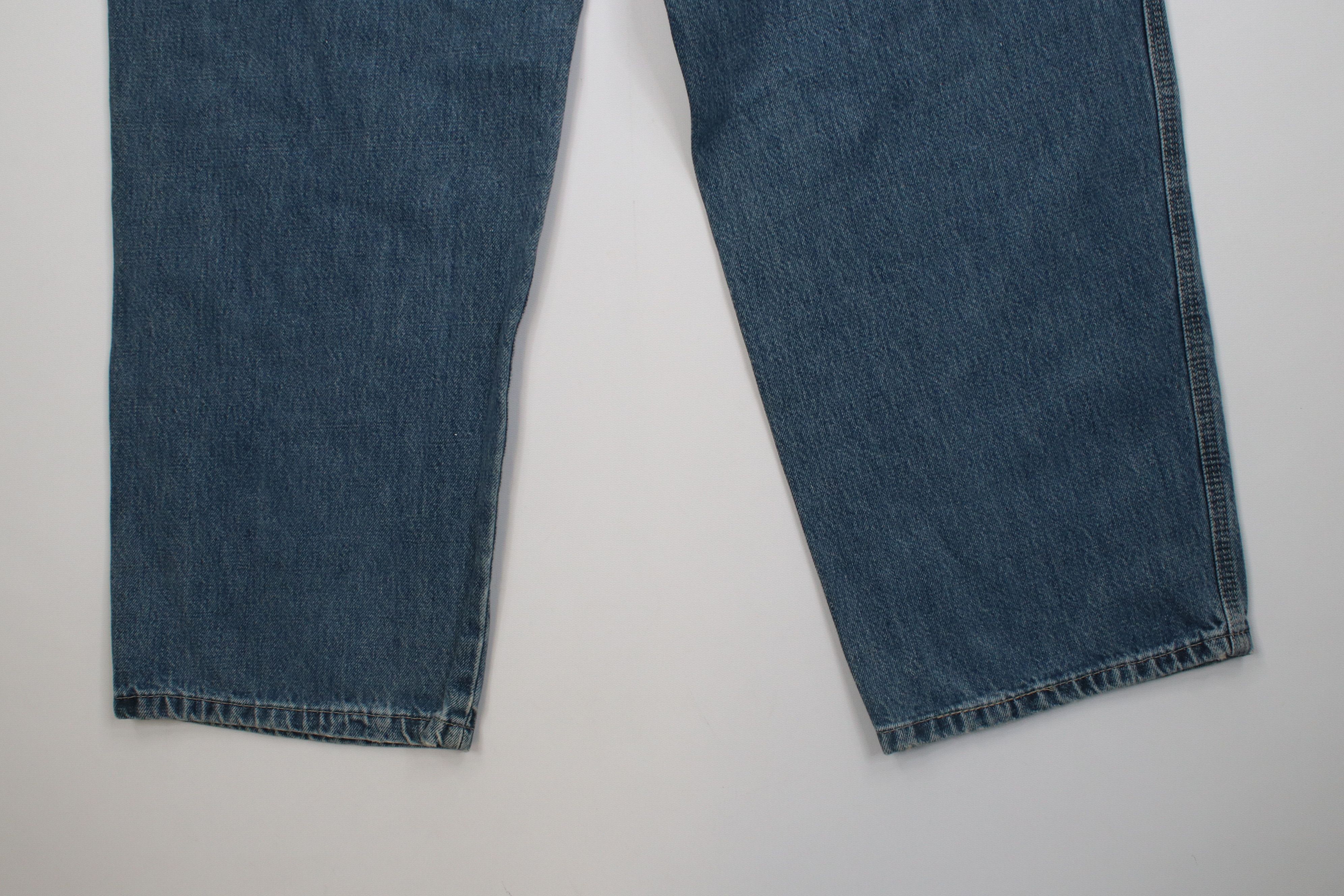 Vintage Vintage 90s Streetwear Wide Leg Dungaree Denim Jeans Blue Size US 34 / EU 50 - 14 Thumbnail