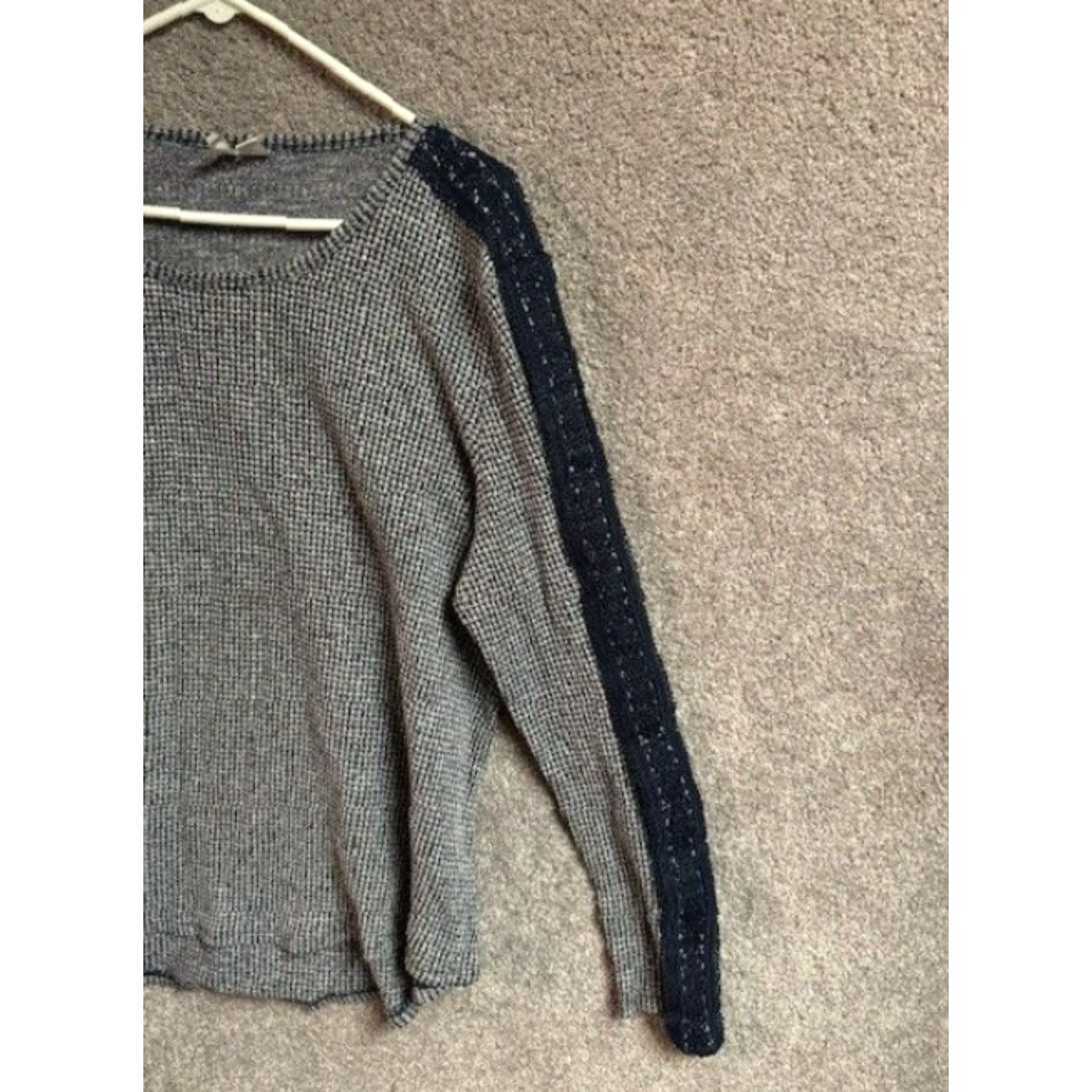 Vintage Cato Sweater Womens XL Gray Knit Blue Floral Lace Fairy Boho Grunge Pullover Knit Tailored Regular Women Casual Size XL / US 12-14 / IT 48-50 - 4 Thumbnail