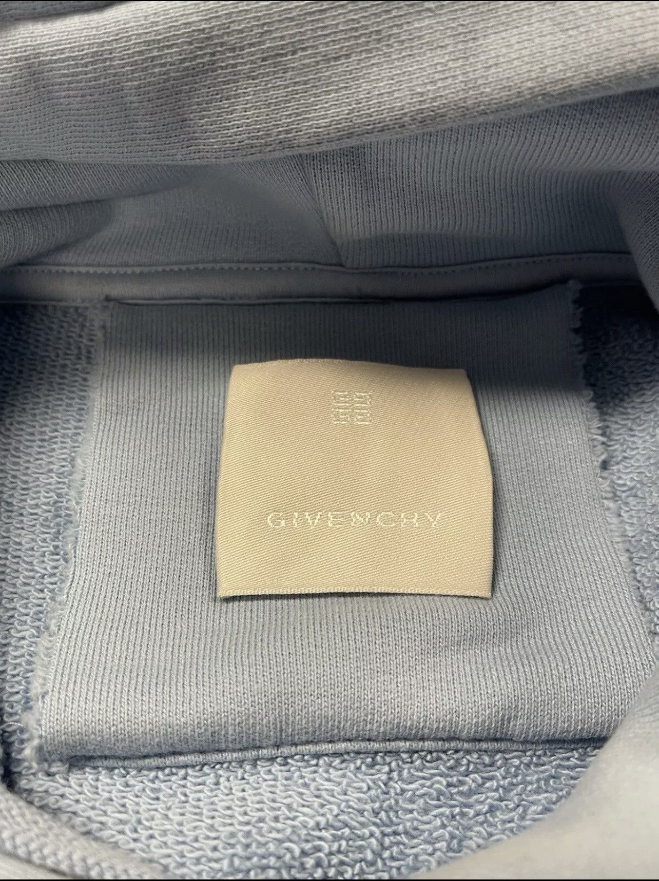 Givenchy Size S - Givenchy Men's Blue Logo-Print Hoodie Sweatshirt Size US S / EU 44-46 / 1 - 7 Thumbnail