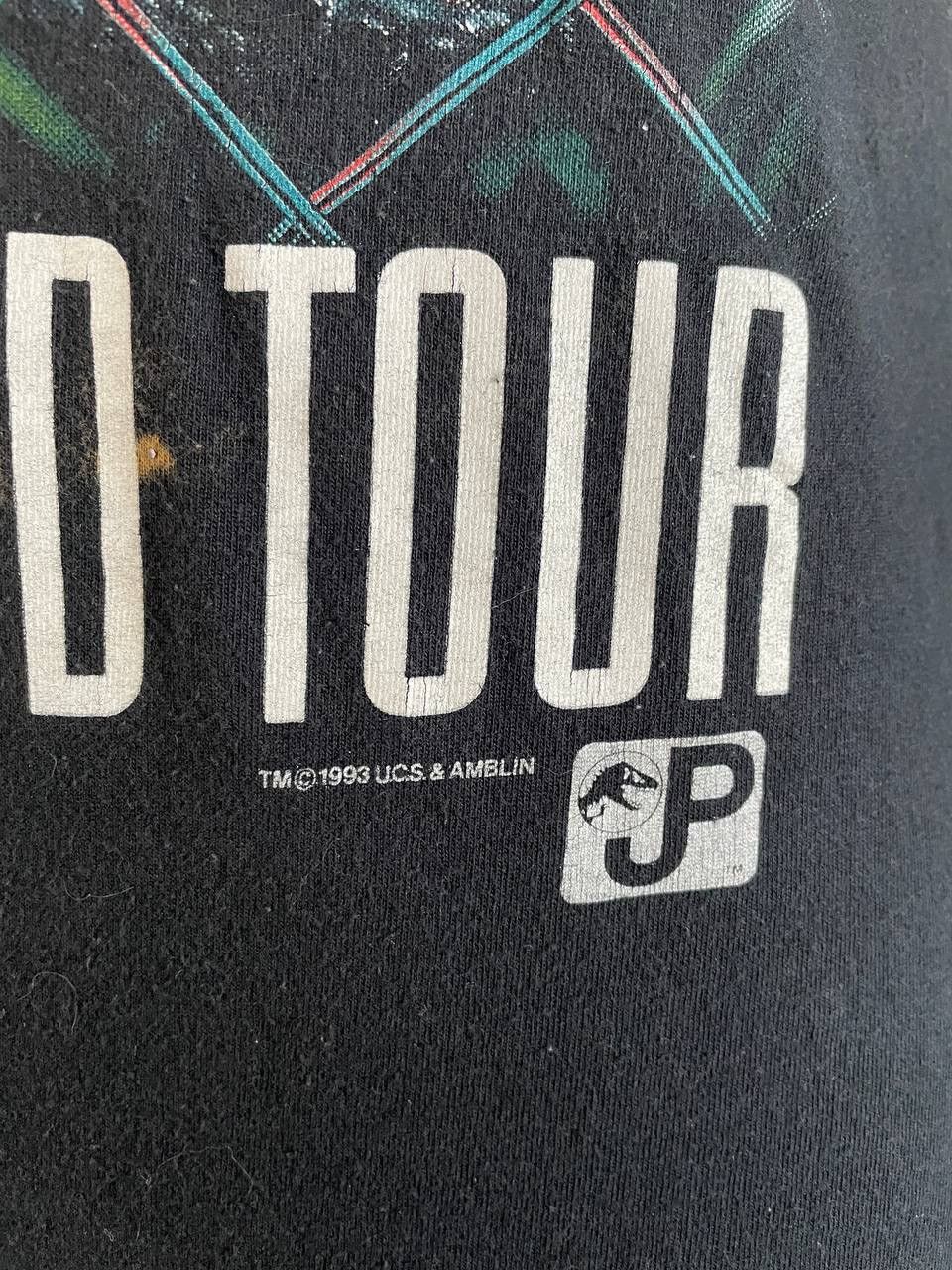 Vintage Jurassic Park Tee T Shirt 1993 Vintage Black Island Tour Size US L / EU 52-54 / 3 - 4 Thumbnail