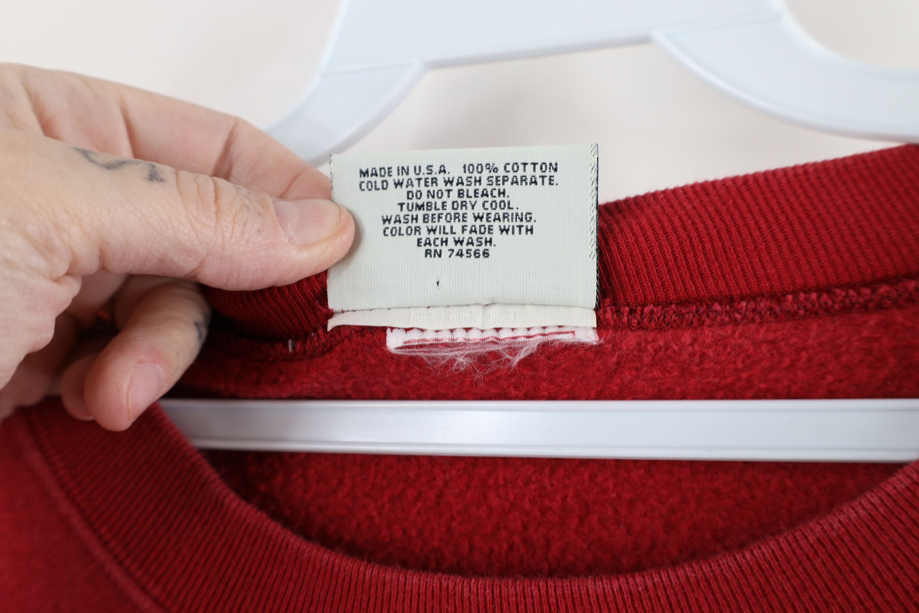 Fossil × Vintage Vintage 90s Fossil Watch Spell Crewneck Sweatshirt Red USA Size US M / EU 48-50 / 2 - 7 Thumbnail