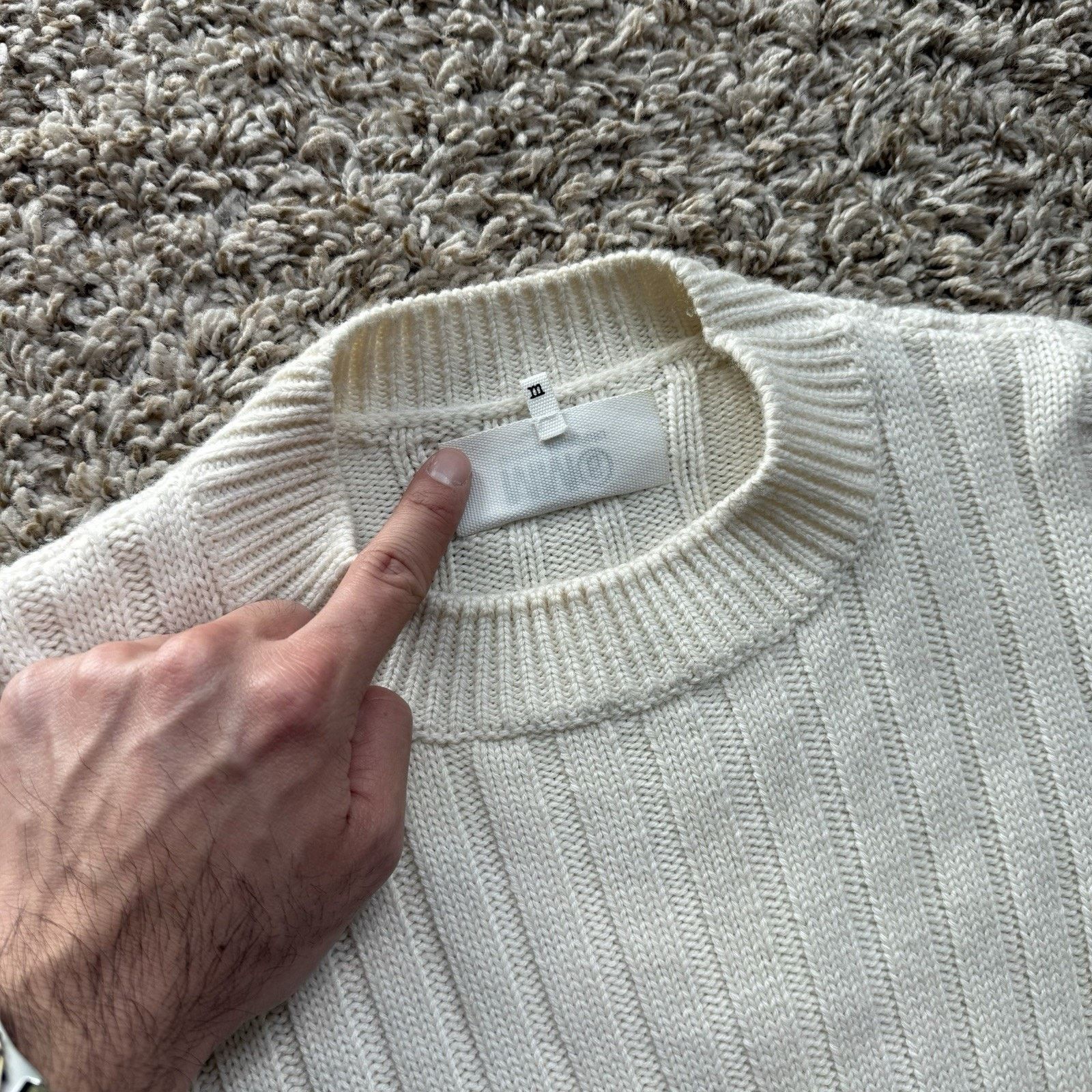 MM6 × Maison Margiela MM6 Maison Margiela Ribbed Off White Roll Neck Sweater Size M / US 6-8 / IT 42-44 - 8 Thumbnail