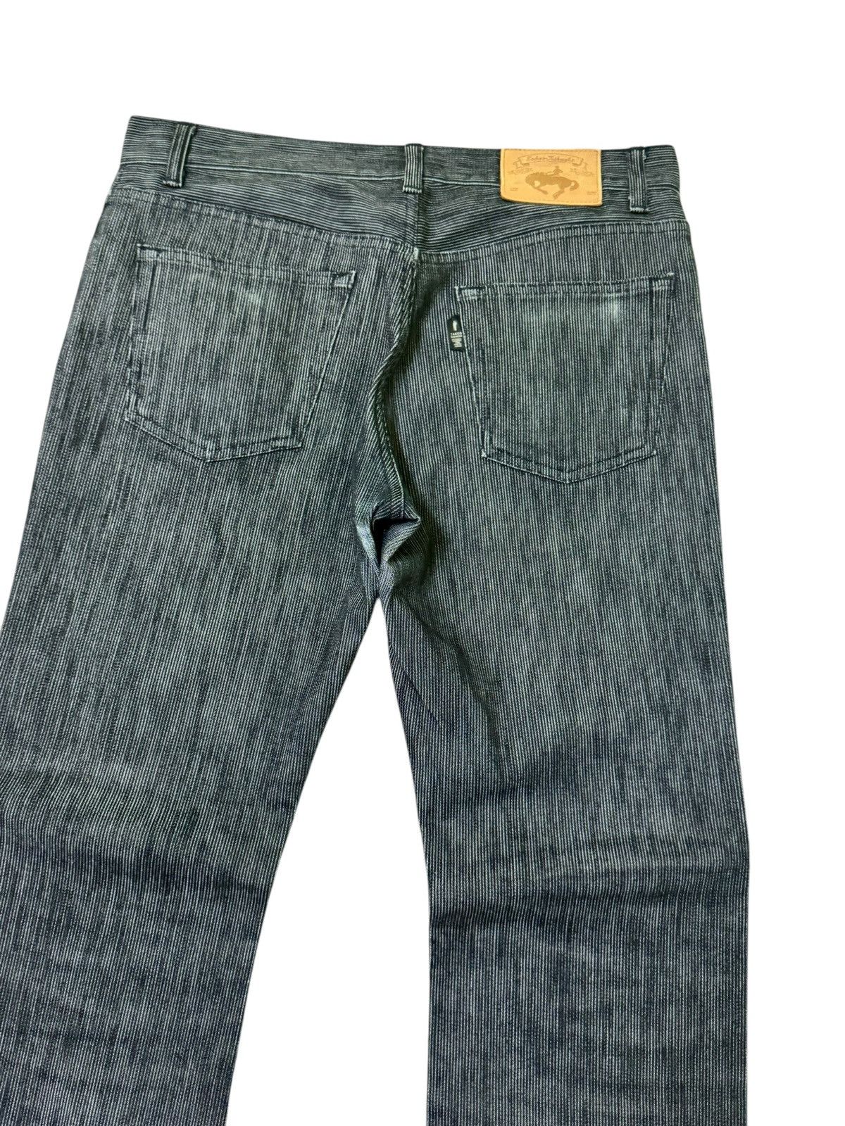Japanese Brand TAKEO KIKUCHI STRIPED BLACK GREY DENIM Size US 32 / EU 48 - 11 Thumbnail