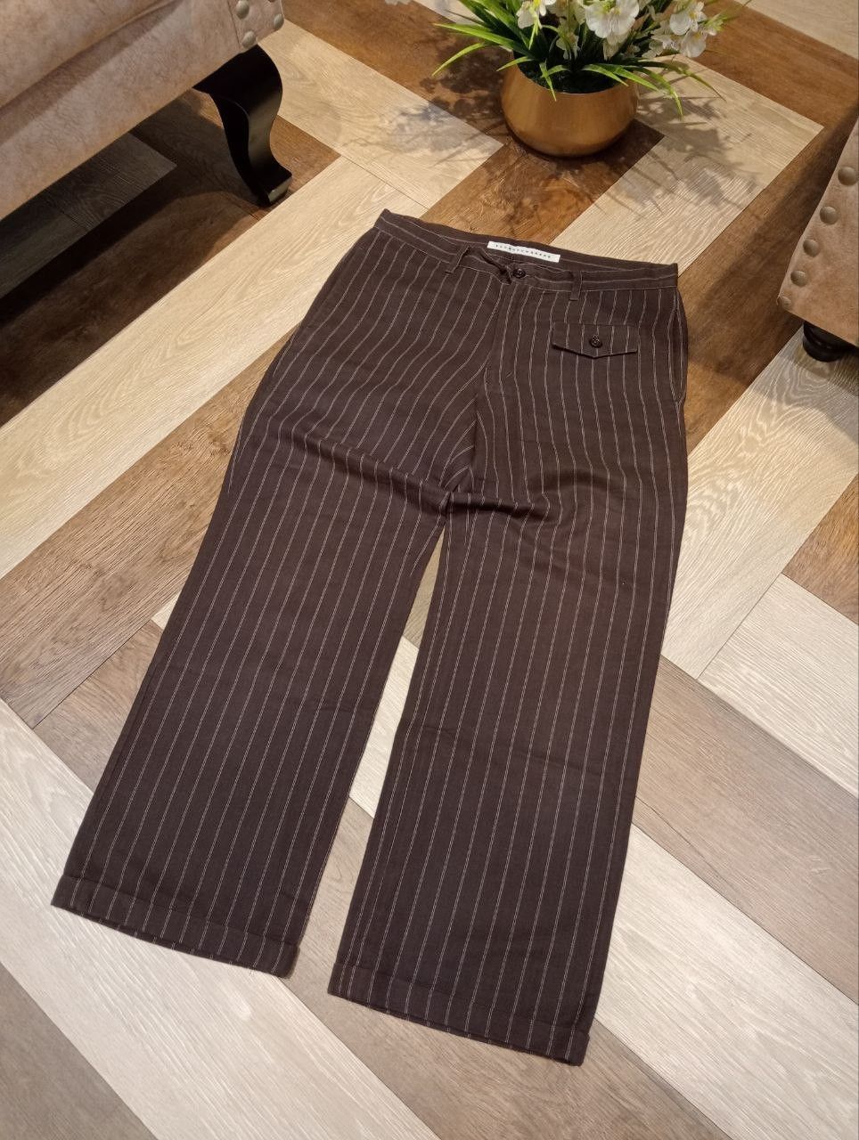 Issey Miyake VINTAGE SUNAOKUWAHARA ISSEY MIYAKE STRIPED PANTS Size 30" / US 8 / IT 44 - 2 Thumbnail