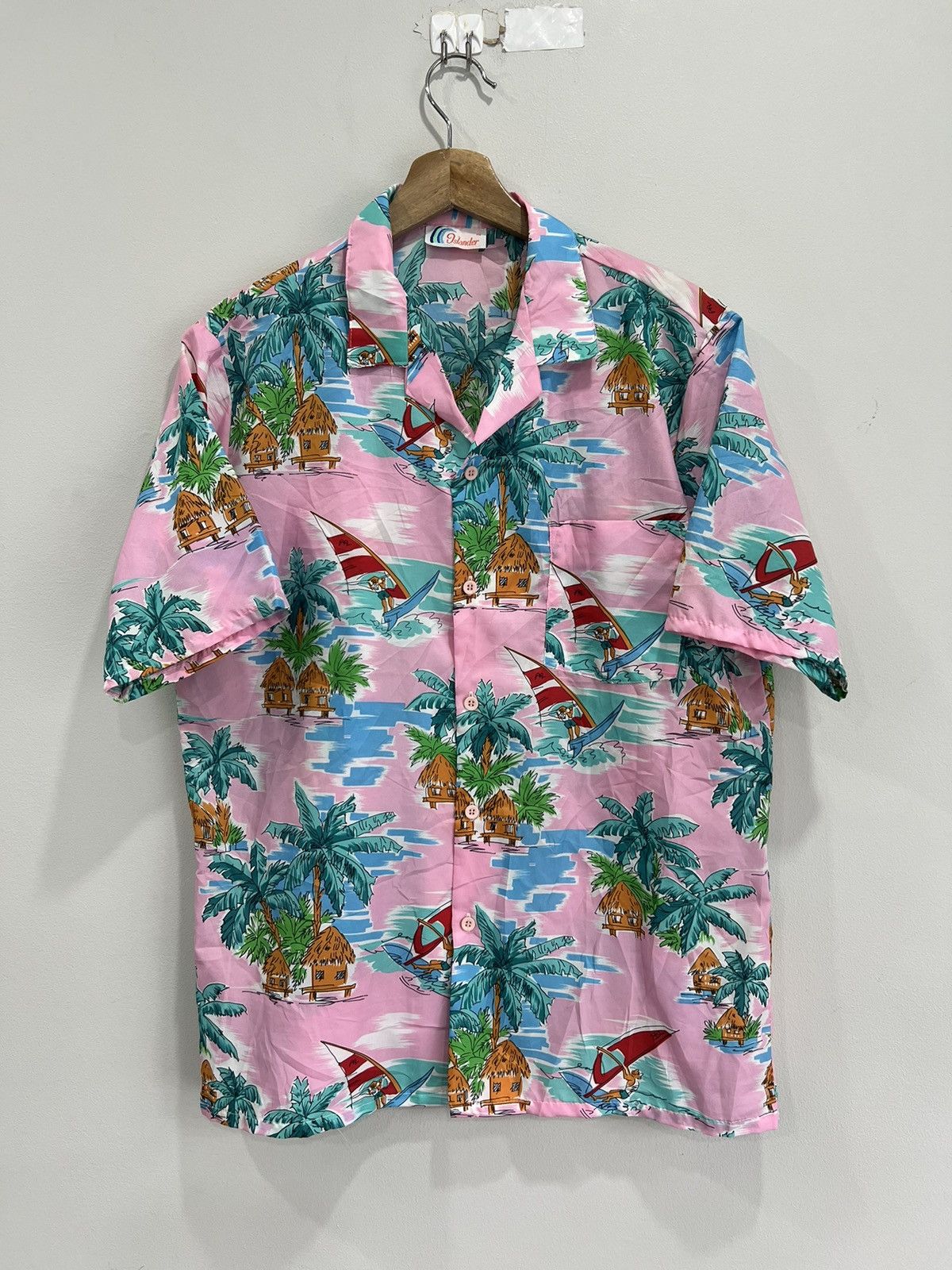 Vintage Vintage Islander Hawaiian Shirt pink surf style rider ocean Size US L / EU 52-54 / 3 - 1 Thumbnail