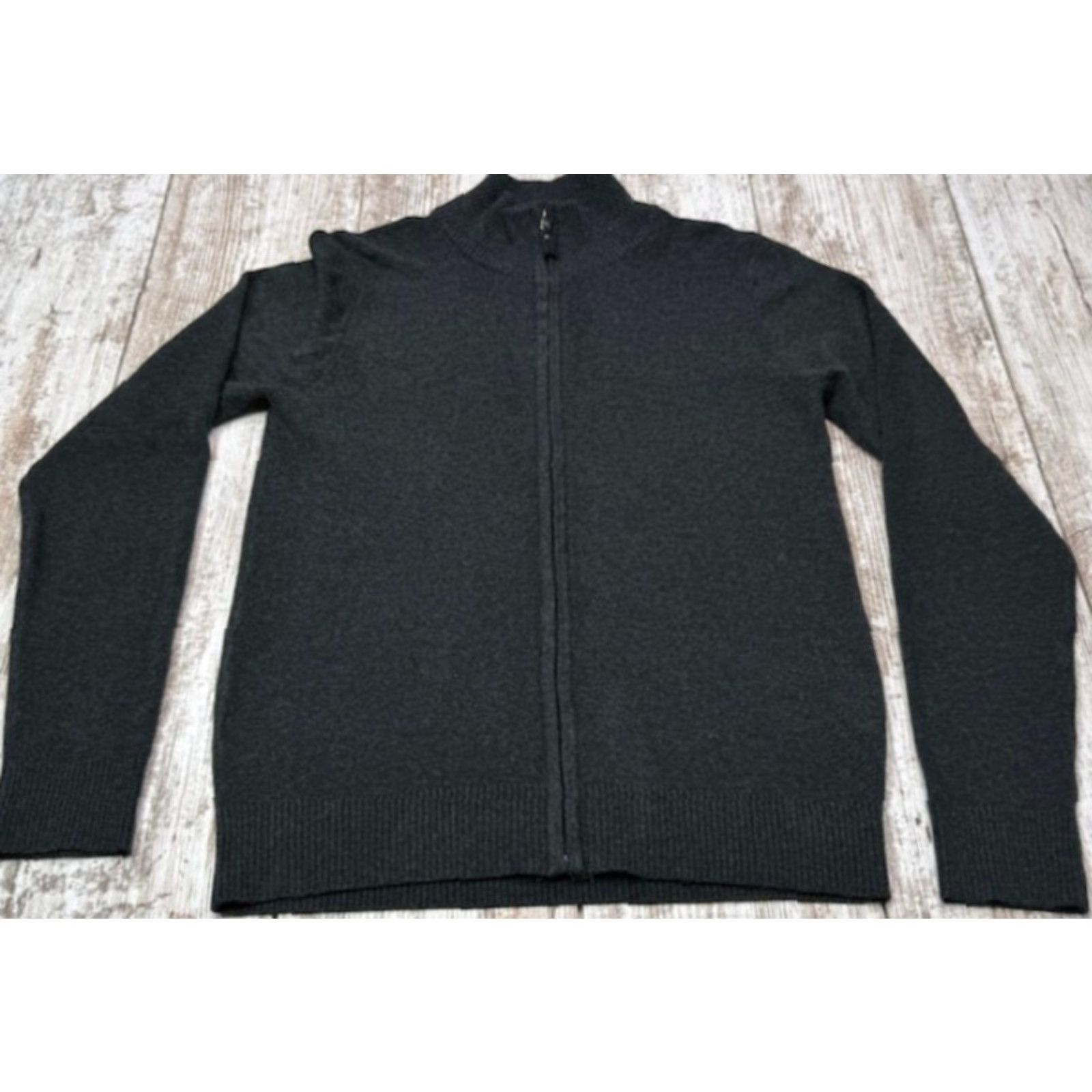 Athleta Kenzarro Sweater Womens Medium Gray Full Zip Long Sleeve Wool Cashmere Blend Size M / US 6-8 / IT 42-44 - 2 Thumbnail