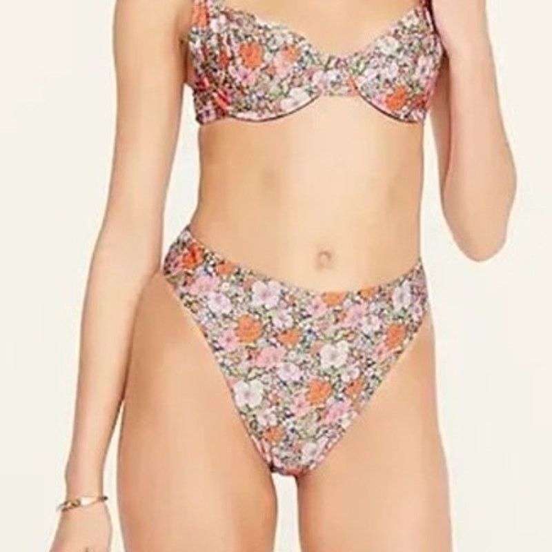 J.Crew NWT J.Crew high-rise cheeky bikini bottom Liberty Fabric 3X Size ONE SIZE - 3 Thumbnail
