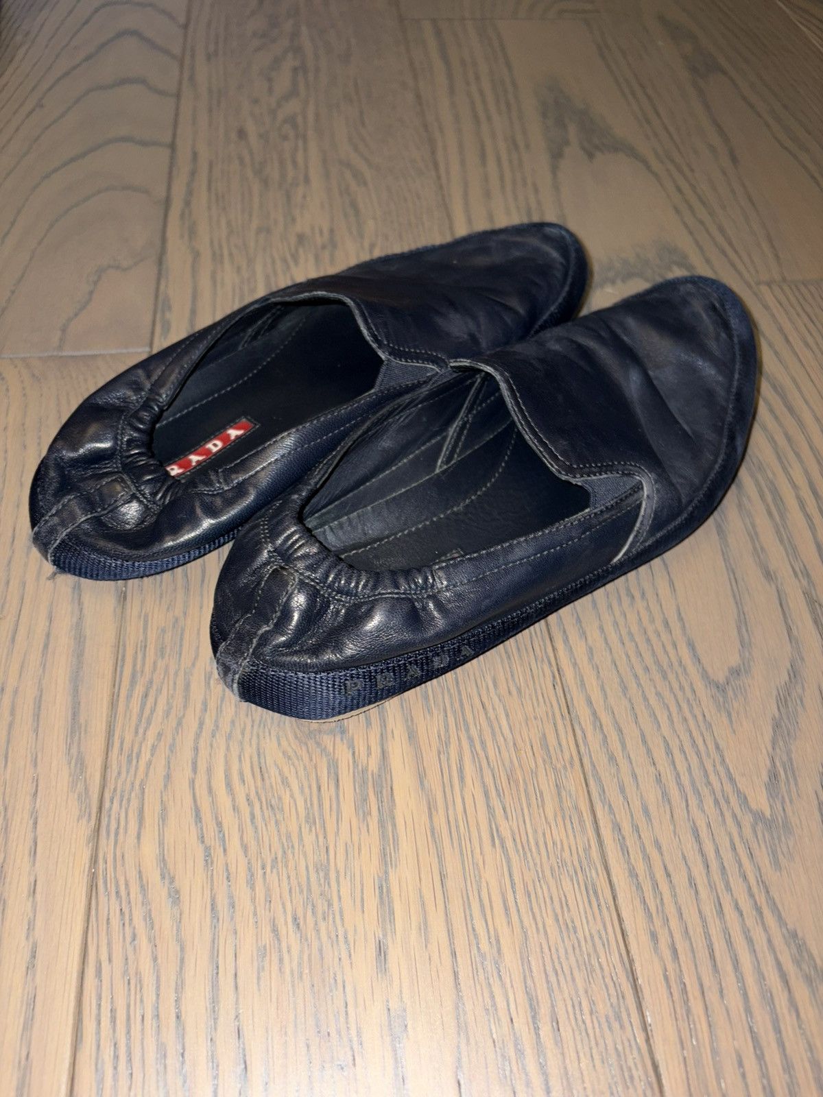 Prada Prada sport ruched leather slip on or loafer Size US 7 / EU 40 - 9 Thumbnail